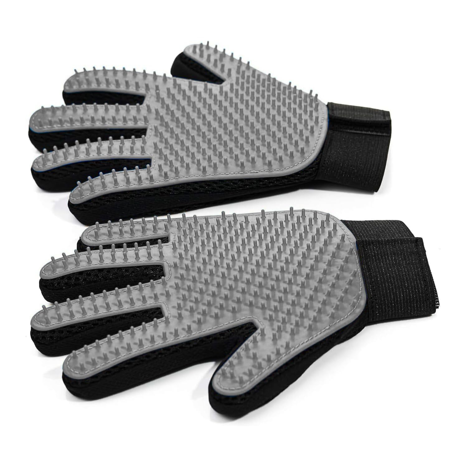NVNAN Pet Hair Removal Glove for Dogs & Cats, 2-Pack 2-in-1 Deshedding Brush & Massage Mitt - Grooming Gloves for Shedding Contr