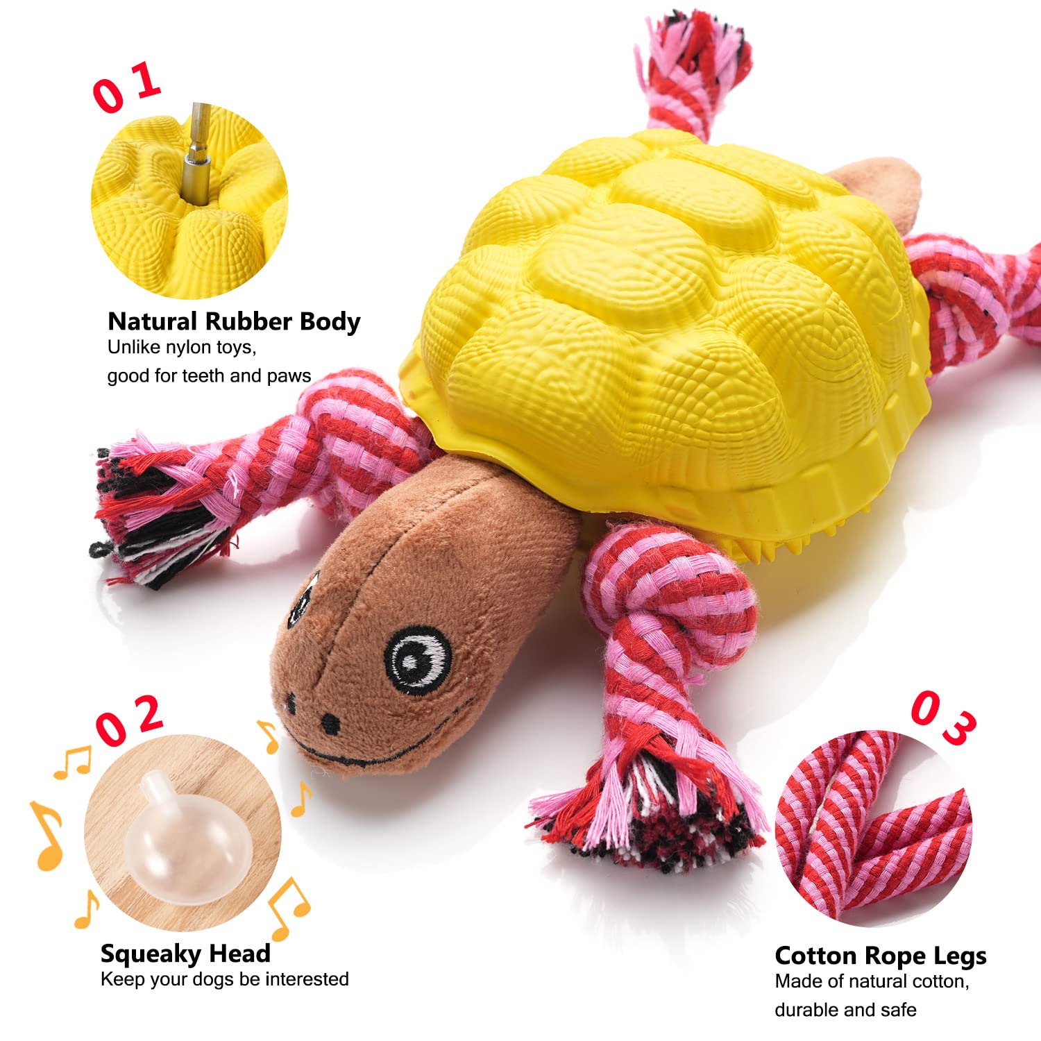 Sedioso Dog Chew Toys for Aggressive Chewers Large Breed, Tough Dog Dental Chews Toy, Dog Toothbrush Toys for Medium Large Dogs