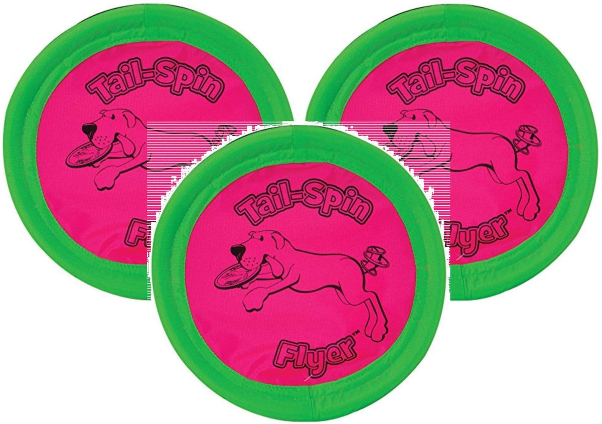 Booda 3 Pack Of Tail-Spin Flyer Dog Toys, 7-Inch