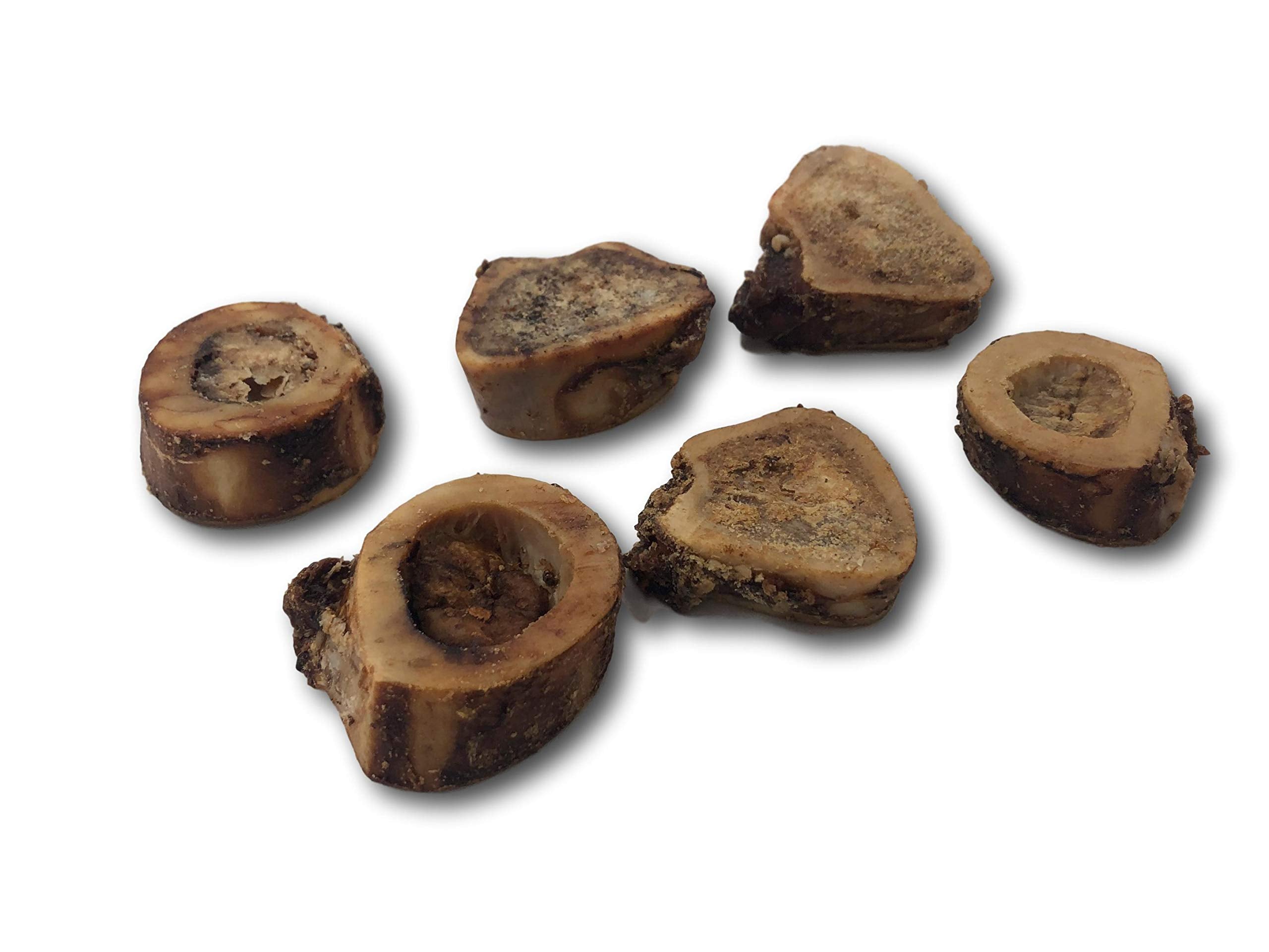 Top Dog Chews - Dog Bones with Bone Marrow, Made in The USA, (6 Slices), Beef Femur, Long Lasting Dog Chews, All-Natural - Great