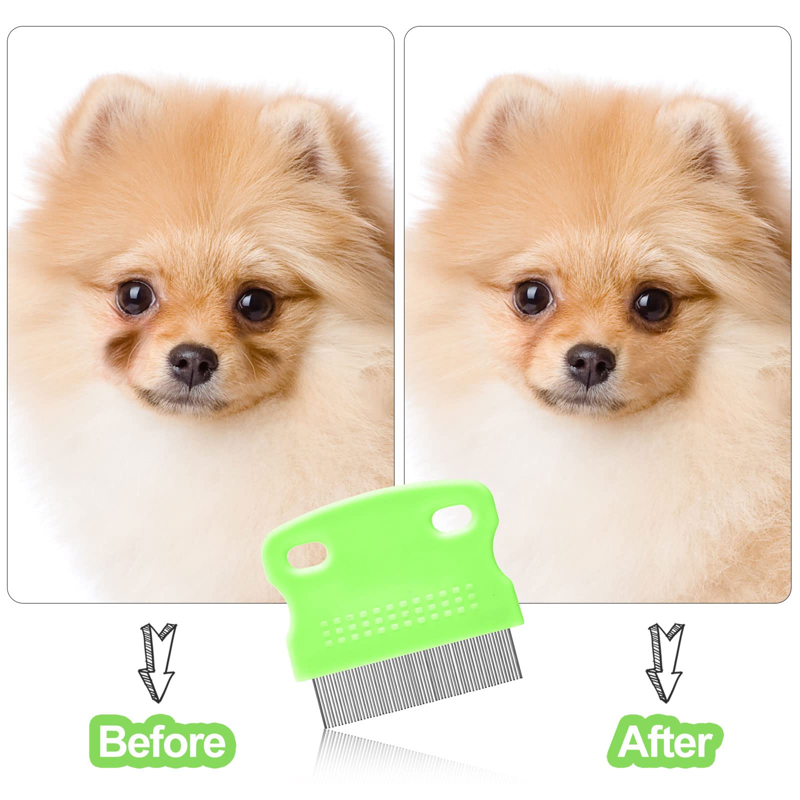 5 Pieces Dog Eye Combs Tear Stain Remover Combs Pet Grooming Comb For Small Dogs Gently Removing Eye Mucus And Crust (Green, Bla