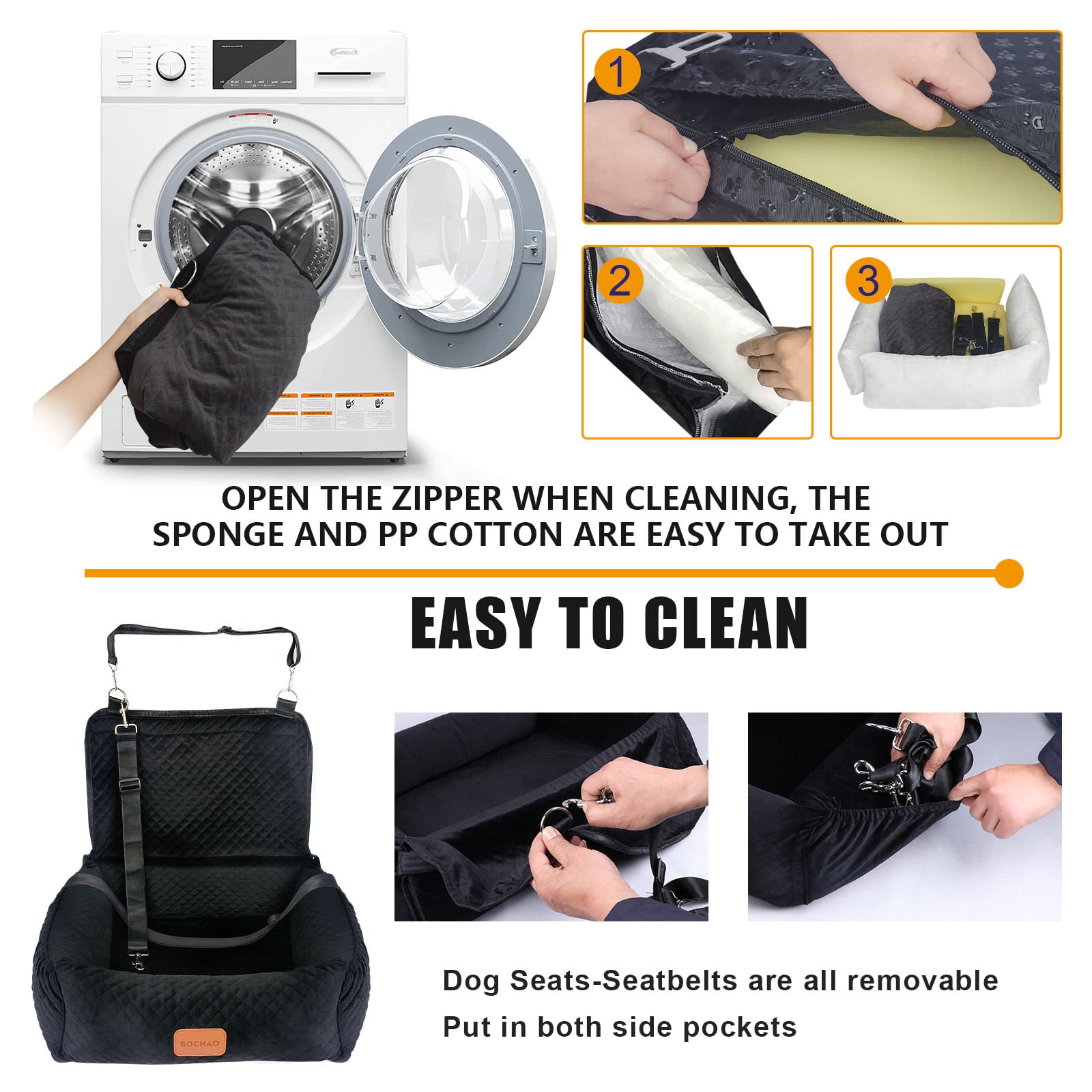 Dog Car Seat Pet Booster Seat For Medium Small Dogs,Dog Seat Travel Bed Multi-Function-Dog Bed,Dog Sofa Cushion,With Dog Blanket