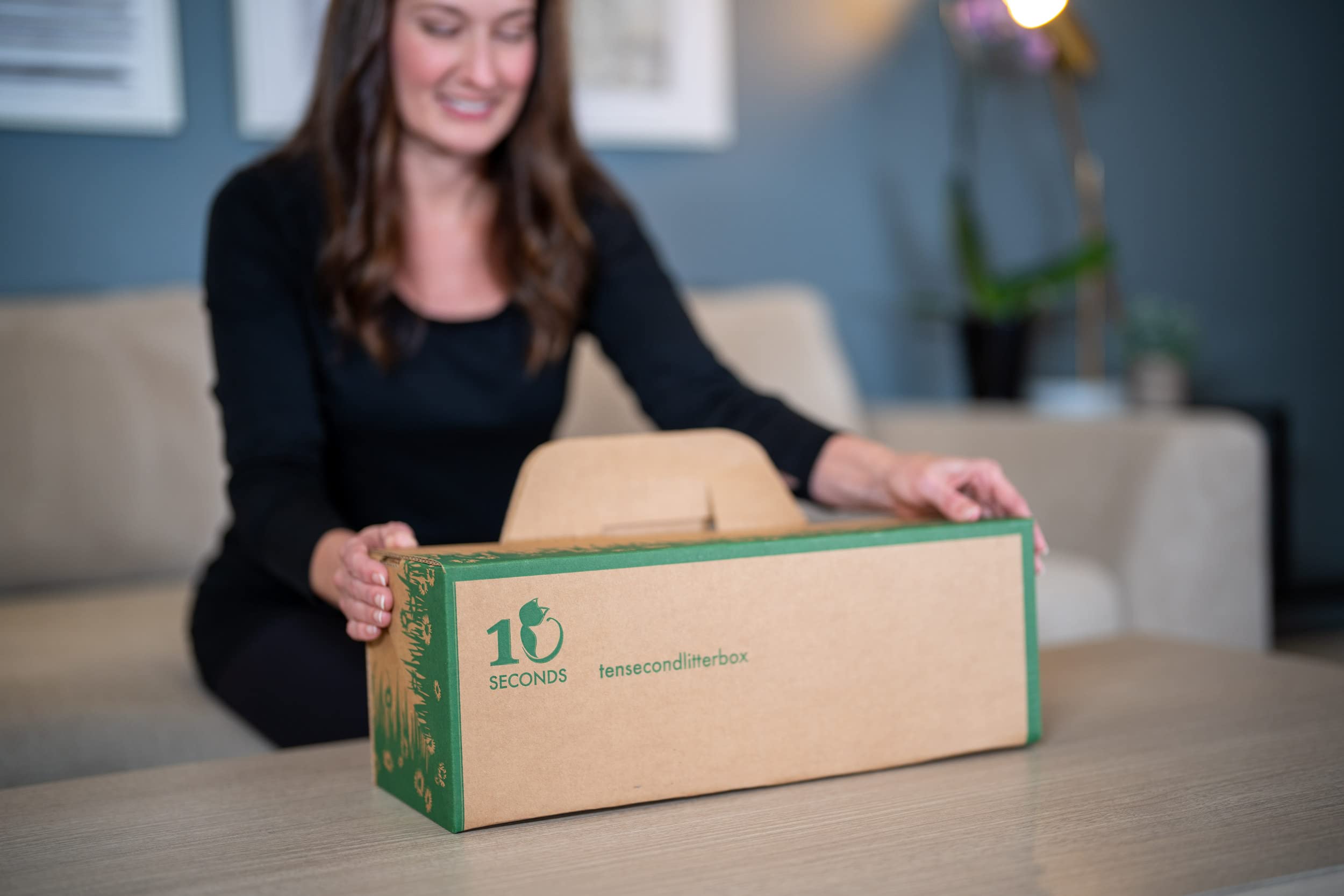 Disposable Ten Second Litter Boxes For Kitty/Cats (10 Count). Biodegradable Solution For Quick And Easy Disposal. Made Of Recyclable Material. (10-Pack)