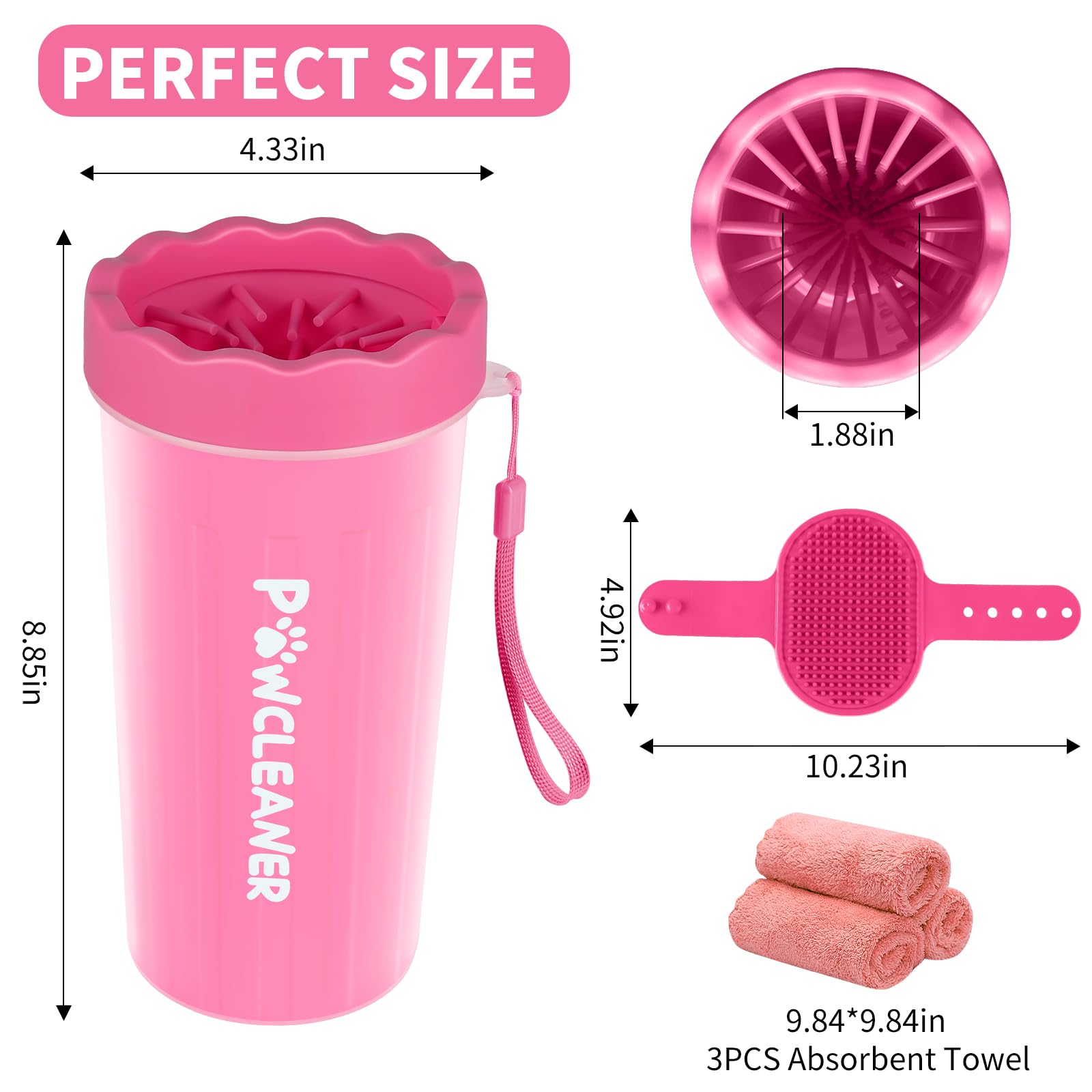 Dog Paw Cleaner Big Pink