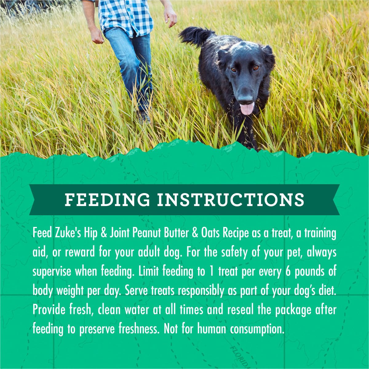 Zukes Hip and Joint Support Dog Treats for Adult Dogs, Senior Dog Treats Made with Real Peanut Butter and Oats, 6 oz. Resealabl