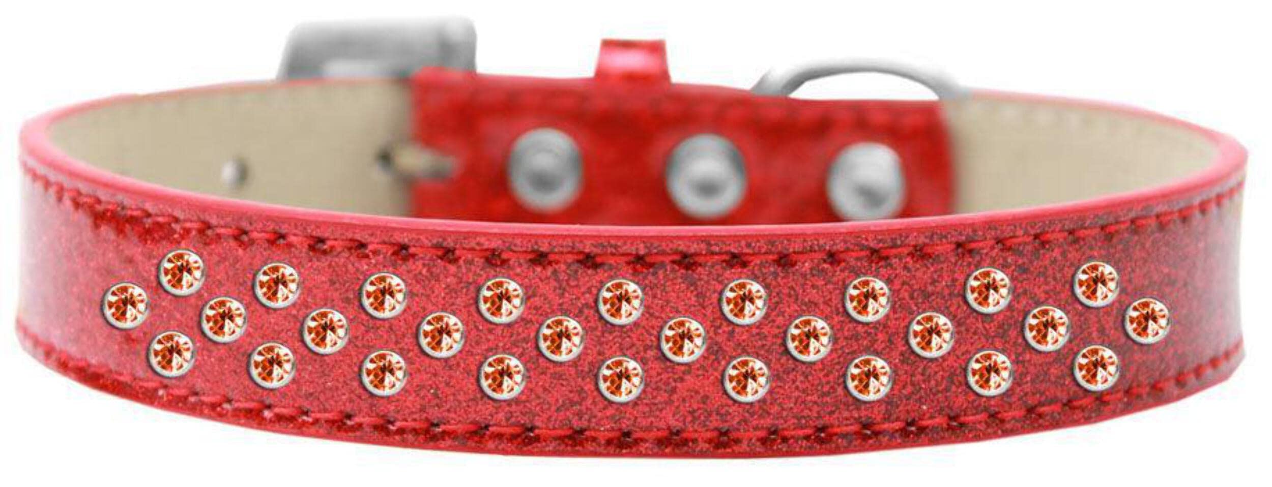 Mirage Pet Products Sprinkles Ice Cream Dog Collar with Orange Crystals, Size 12, Blue