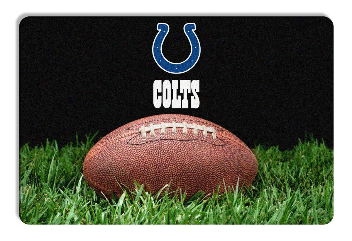 Nfl Indianapolis Colts Classic Football Pet Bowl Mat, Large