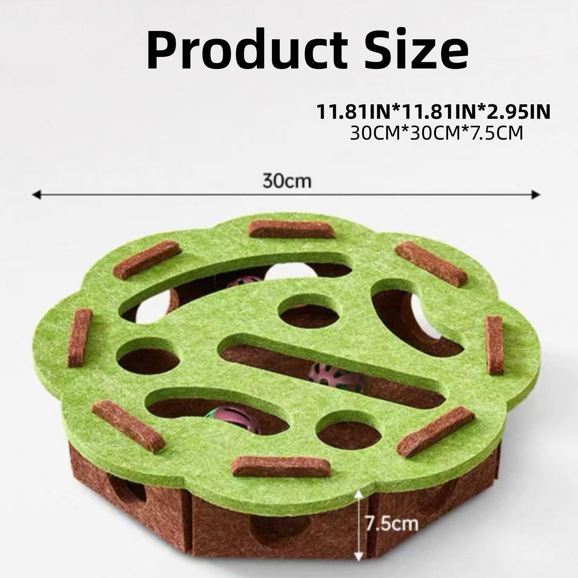Cat Scratch Puzzle Enrichment Box, Cat Nail File Enrichment Box, Interactive Cats Toy Puzzle Toys for Indoor Cats Scratching and