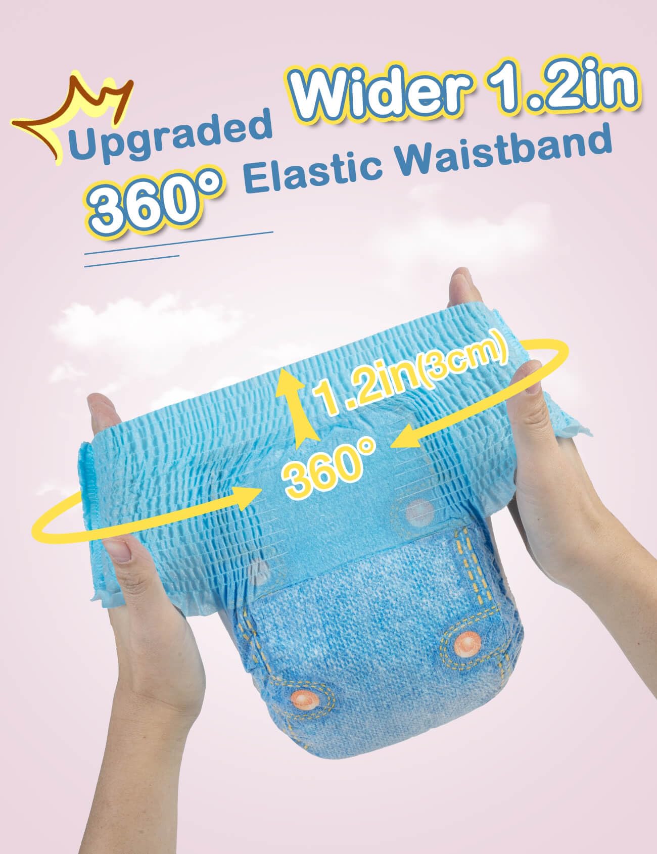 Dono Female Dog Diapers - Disposable Stretchy Waist Full Wraps for Dogs in Heat, 360 Leak-Proof and Super Absorbent - Available