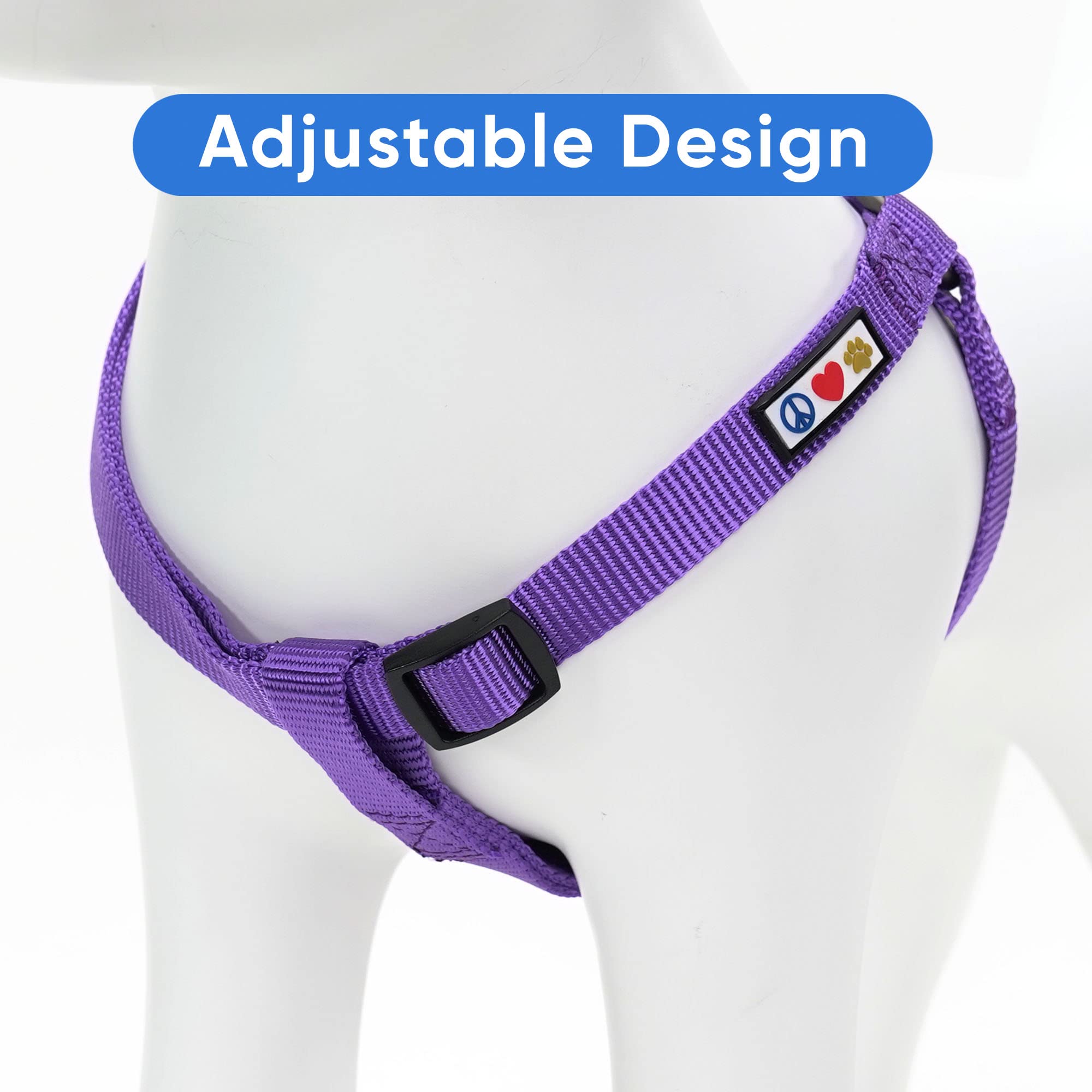 Pawtitas Solid Color Step In Dog Harness Or Vest Harness Dog Training Walking Of Your Puppy Harness Extra Small Dog Harness Purp