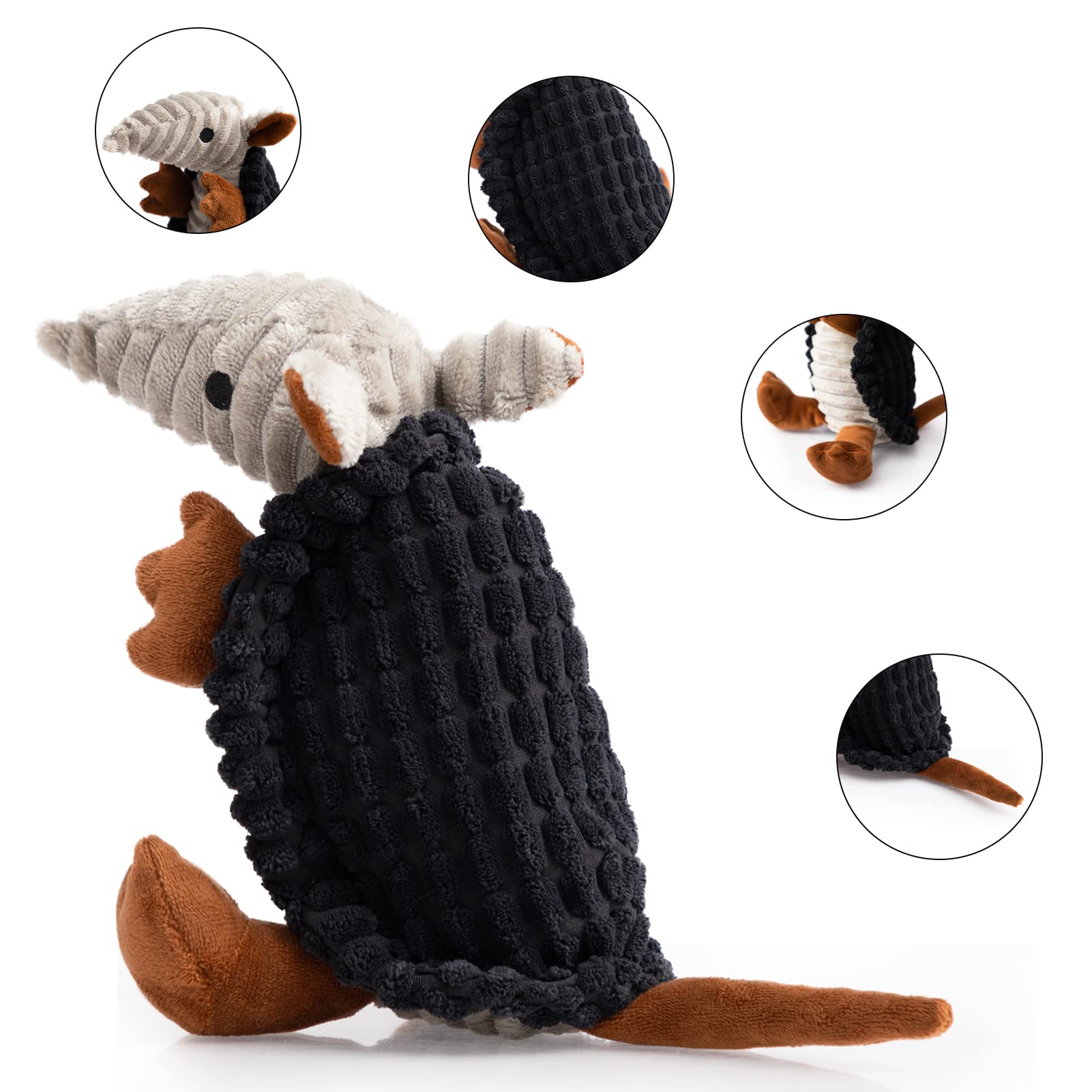 Hollypet Dog Toys-Squeaky Dog Toys-Large Dog Toys-Plush Dog Toys-Big Dog Toys-Stuffed Dog Toys-Durable Dog Toys-Puppy Chew Toys-Dog Chew Toys For Small, Medium, Large Dogs, Brown