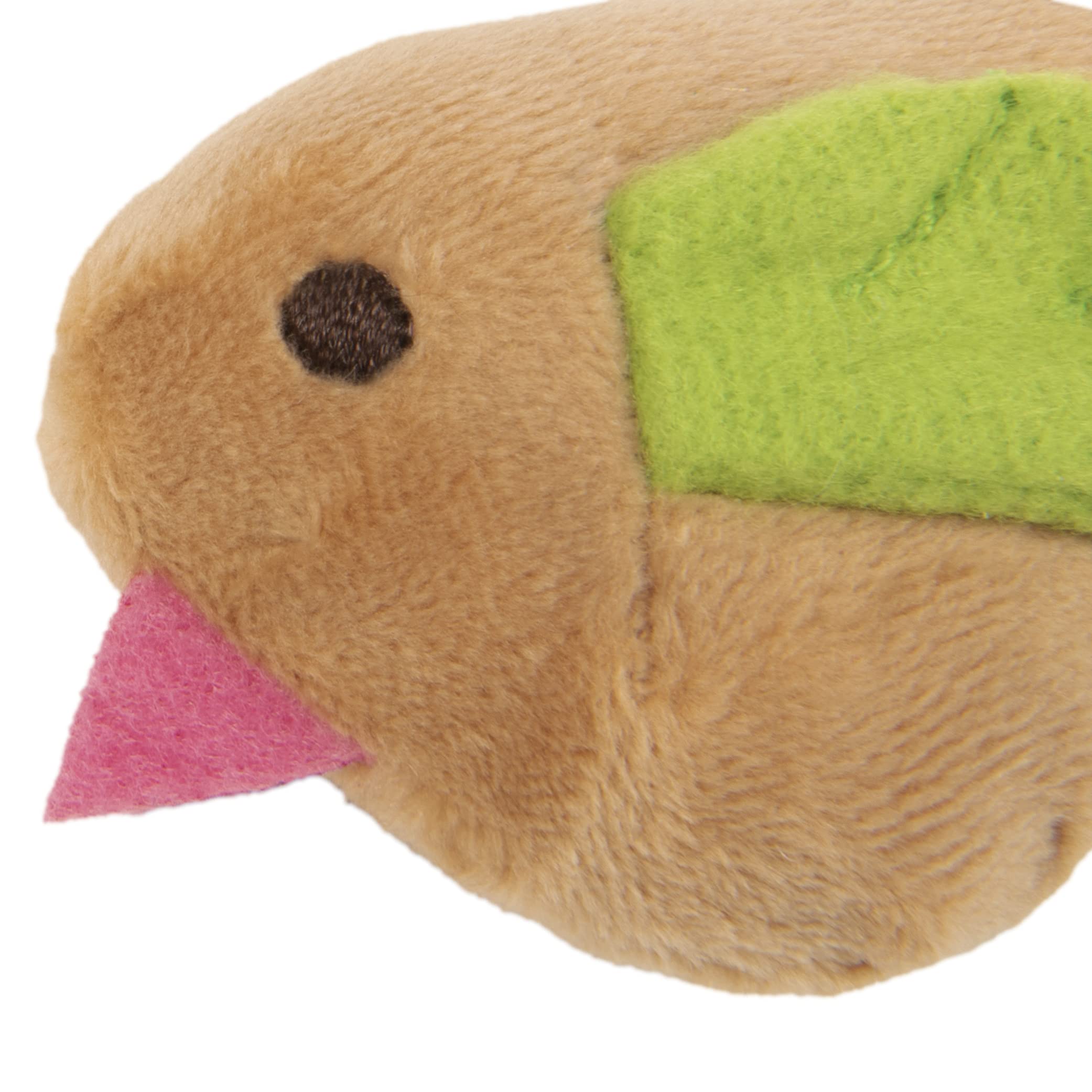 Smartykat Chickadee Chirp Electronic Sound Cat Toy, Contains Catnip, Battery Powered - Light Brown, One Size