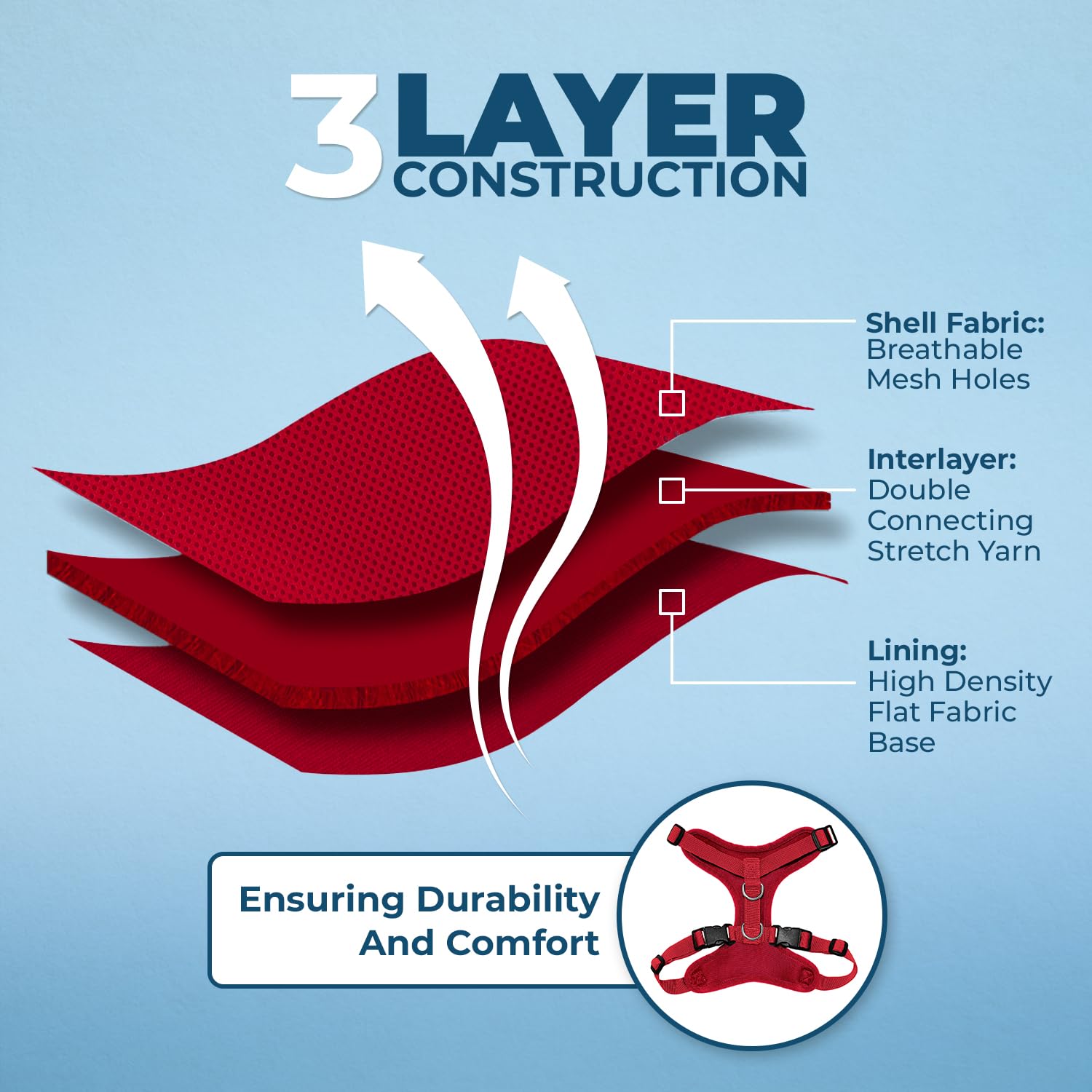 Voyager Step-In Lock Pet Harness - All Weather Mesh, Adjustable Step In Harness For Cats And Dogs By Best Pet Supplies - Red, M