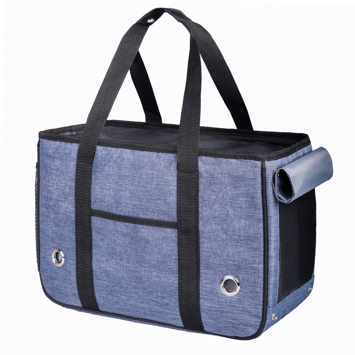 Kameiou Small Dog Cat Purse Carrier Soft-Sided Bag For Small Pets Pocket Mat Breathable Mesh Window Outdoor Travel Small Pet Pup