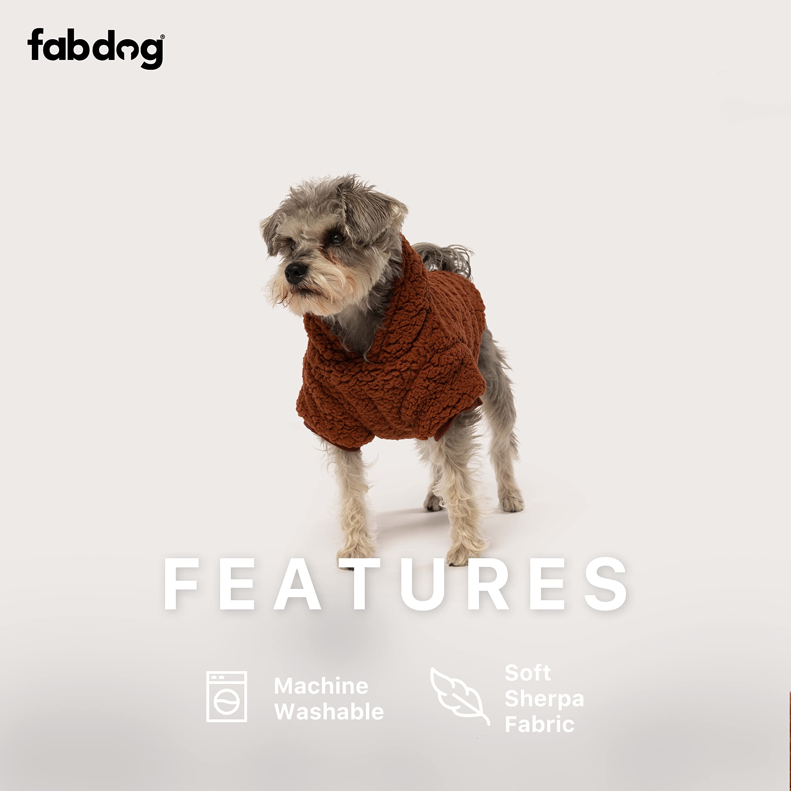 Fabdog Sherpa Hoodie Rust 18''