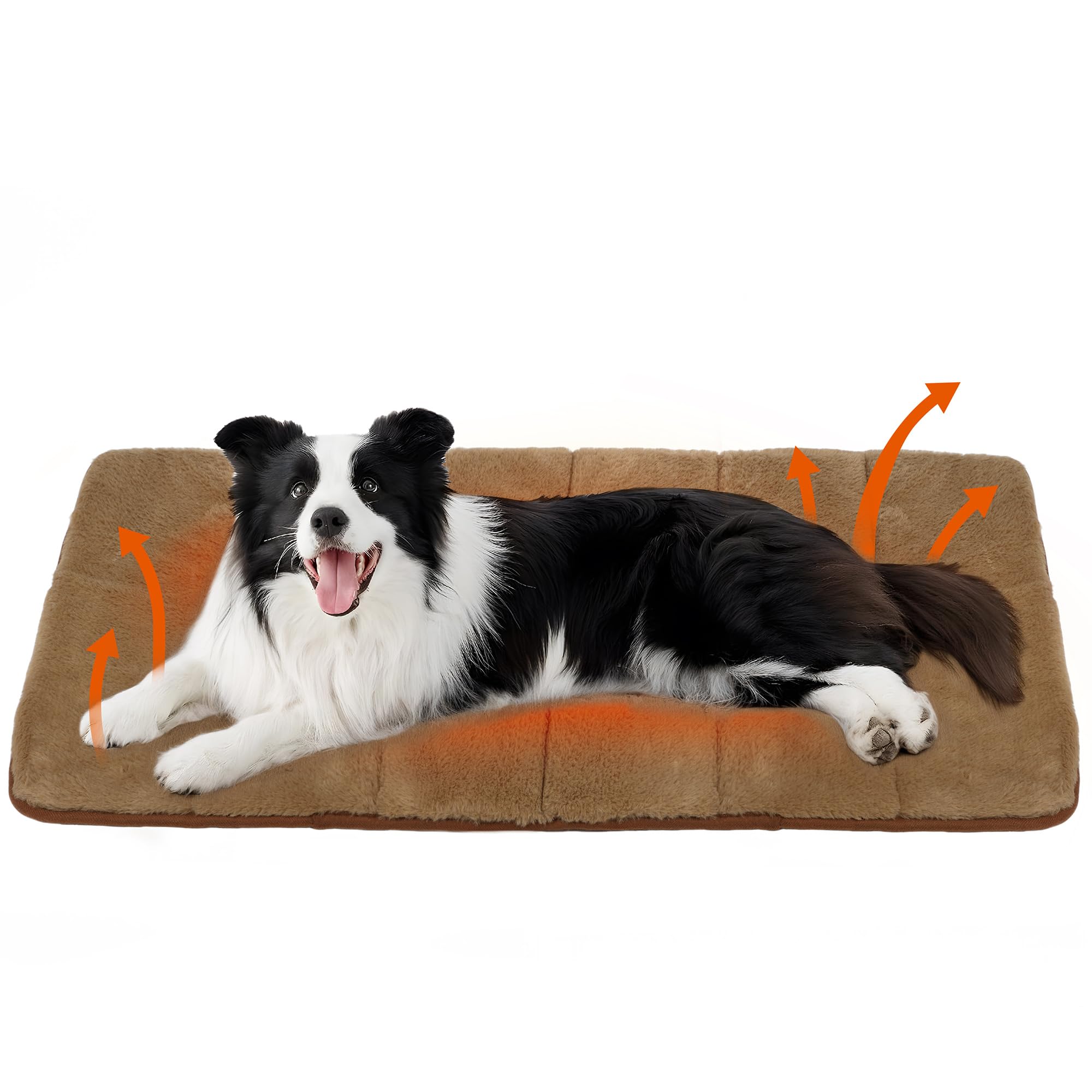 ZAKAPAWS Dog Crate Pad for Large Dog - 35x23 Memory Foam Dog Bed, Washable & Anti-Slip Dog Bed Mat, Ultra Soft Kennel Pad for Do