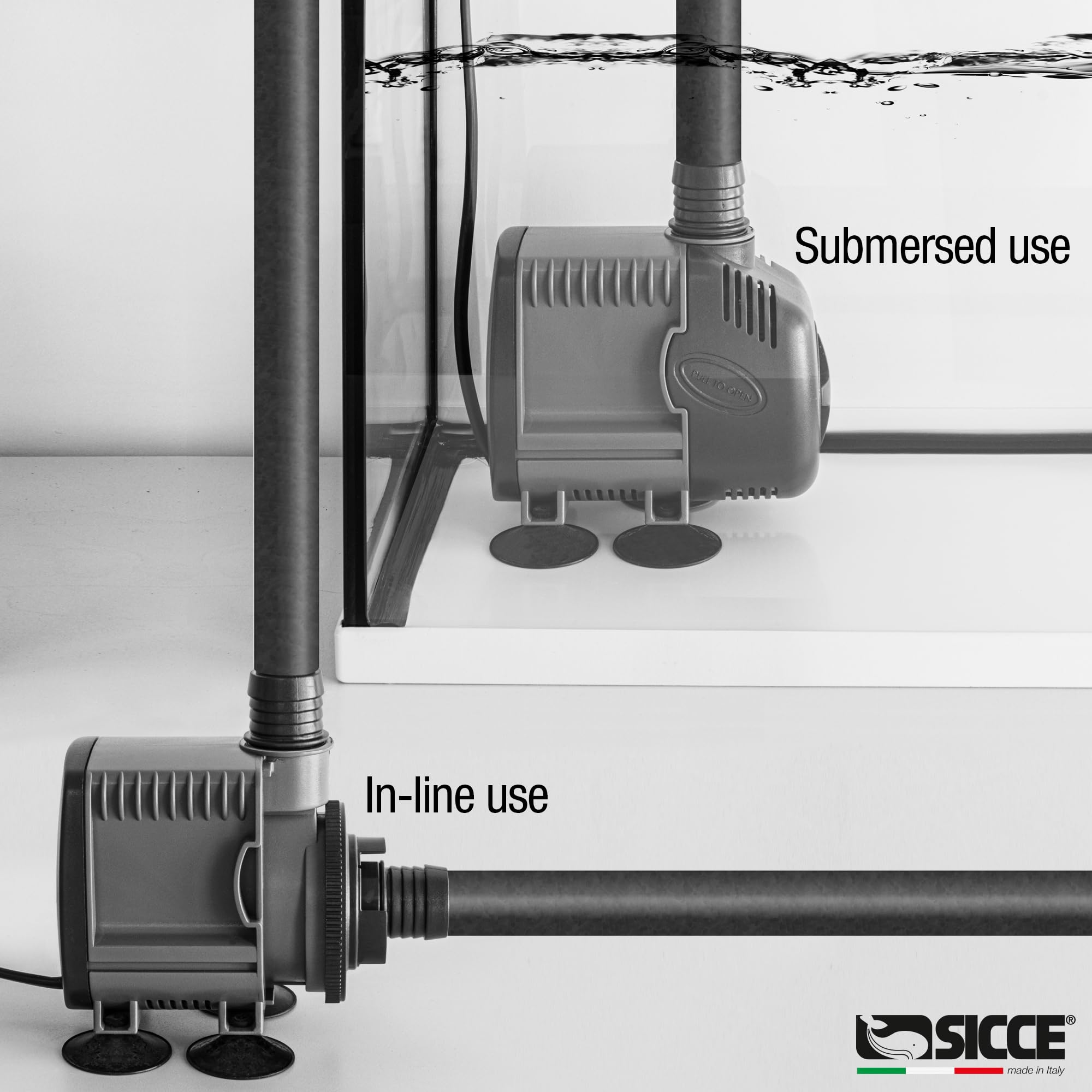 Sicce Syncra Silent 2.0 Multifunction 568 Gph Submersible Water Pump | Italian Made 35W Ultra Quiet Durable Aquarium Fish Tank, Fountain, Pond, Hydroponics, Terrarium Black | Freshwater & Saltwater