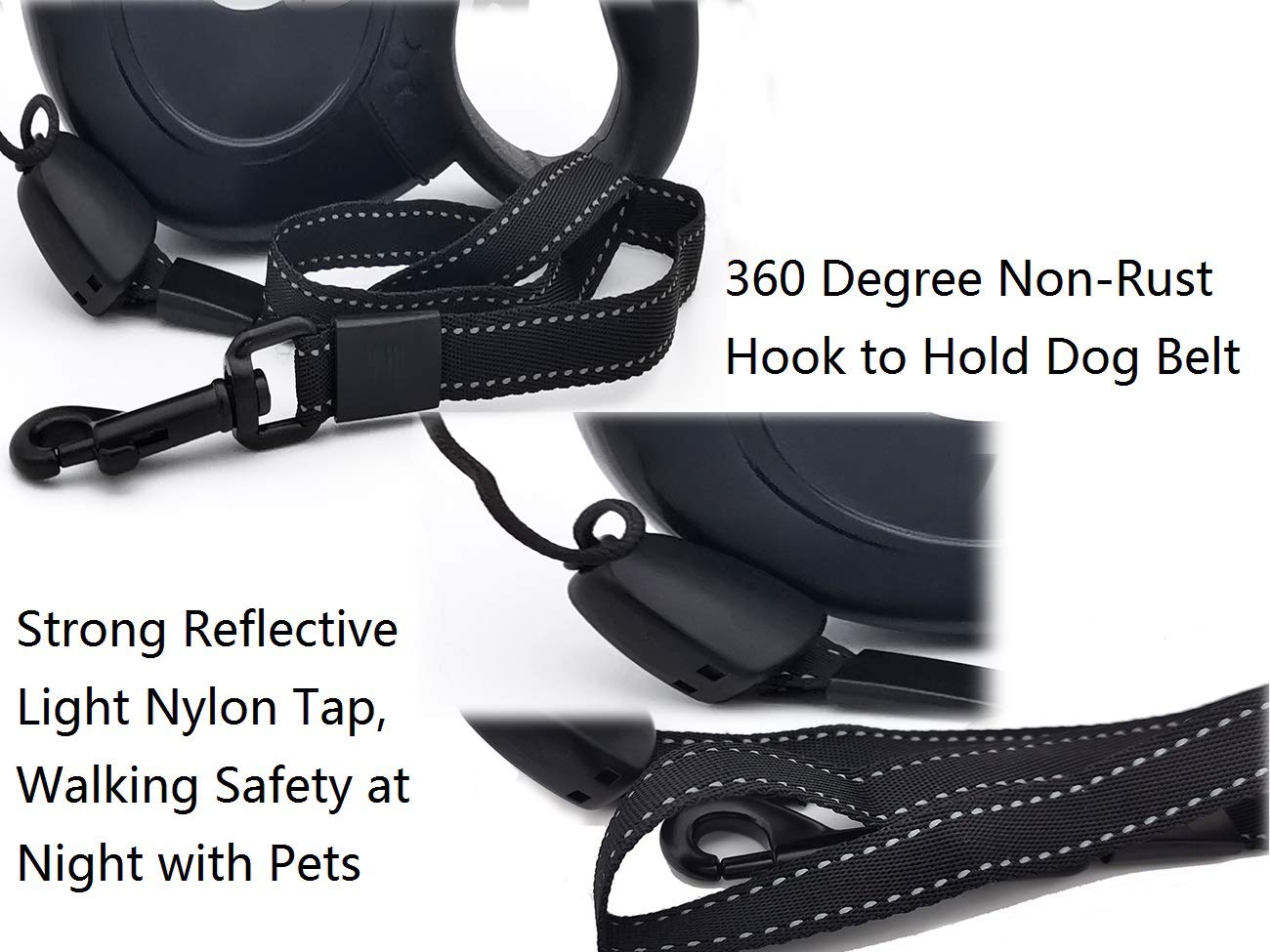 Retractable Dog Leash 26Ft,360 Tangle-Free Long Cord Pet Puppy Walking Leashes,Non-Slip Handle For Small Medium Large Dogs,Up To