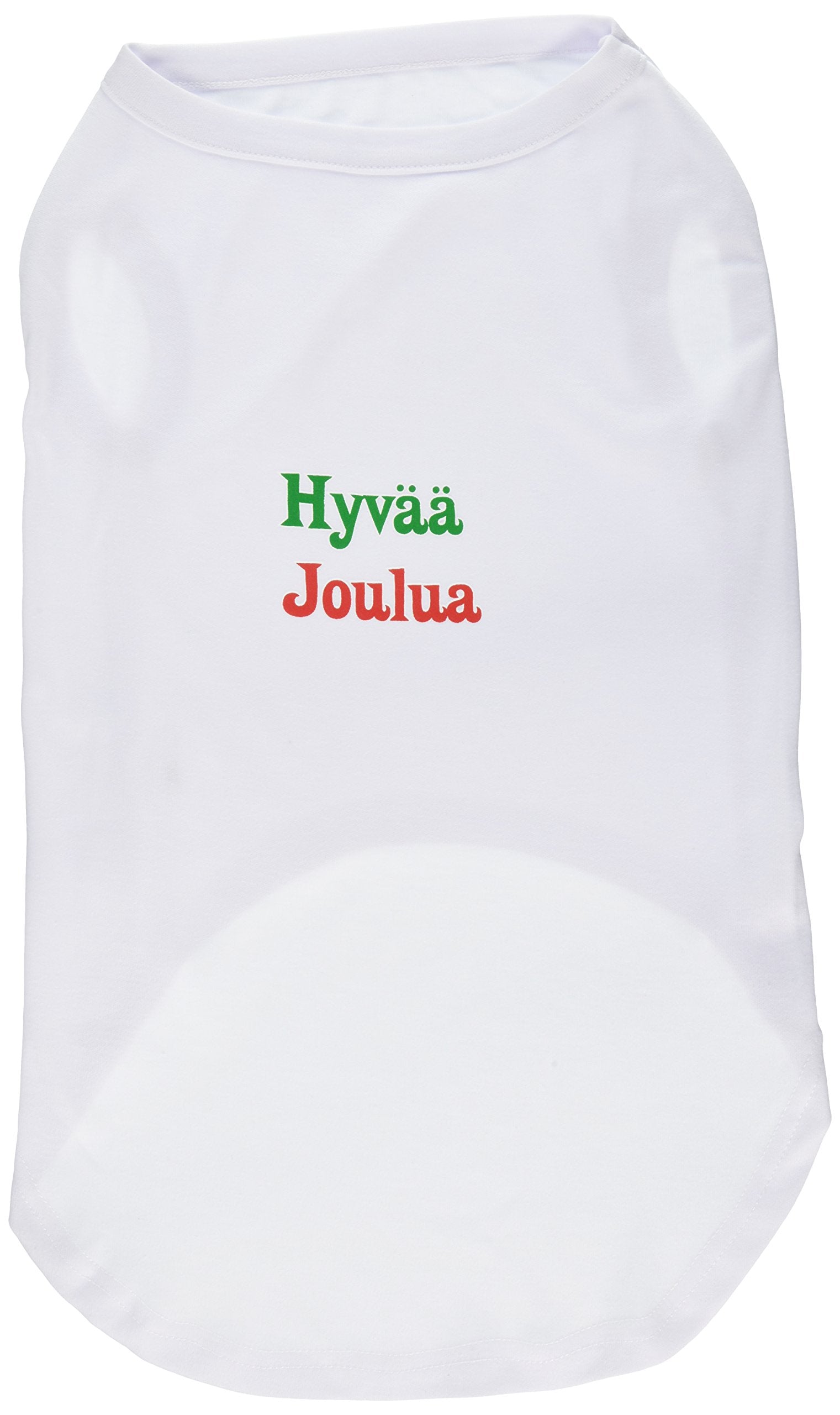 Mirage Pet Products 20-Inch Hyvaa Joulua Screen Print Shirts for Pets, 3X-Large, White