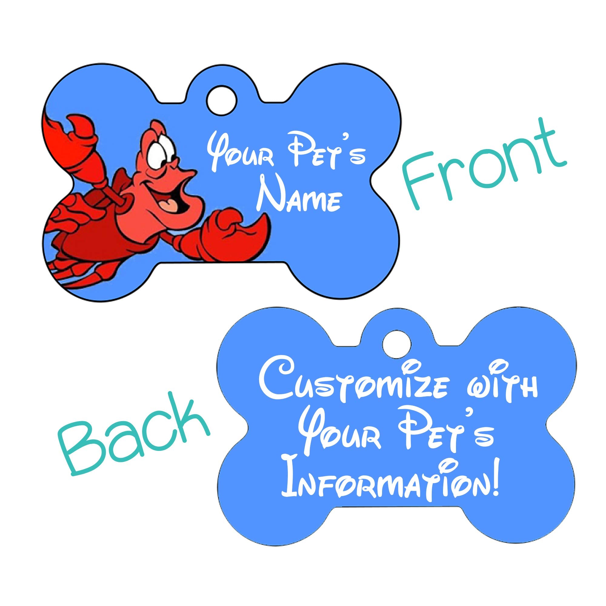 Double Sided Pet Id Tags For Dogs & Cats Personalized For Your Pet (Sebastian, Bone Shaped)