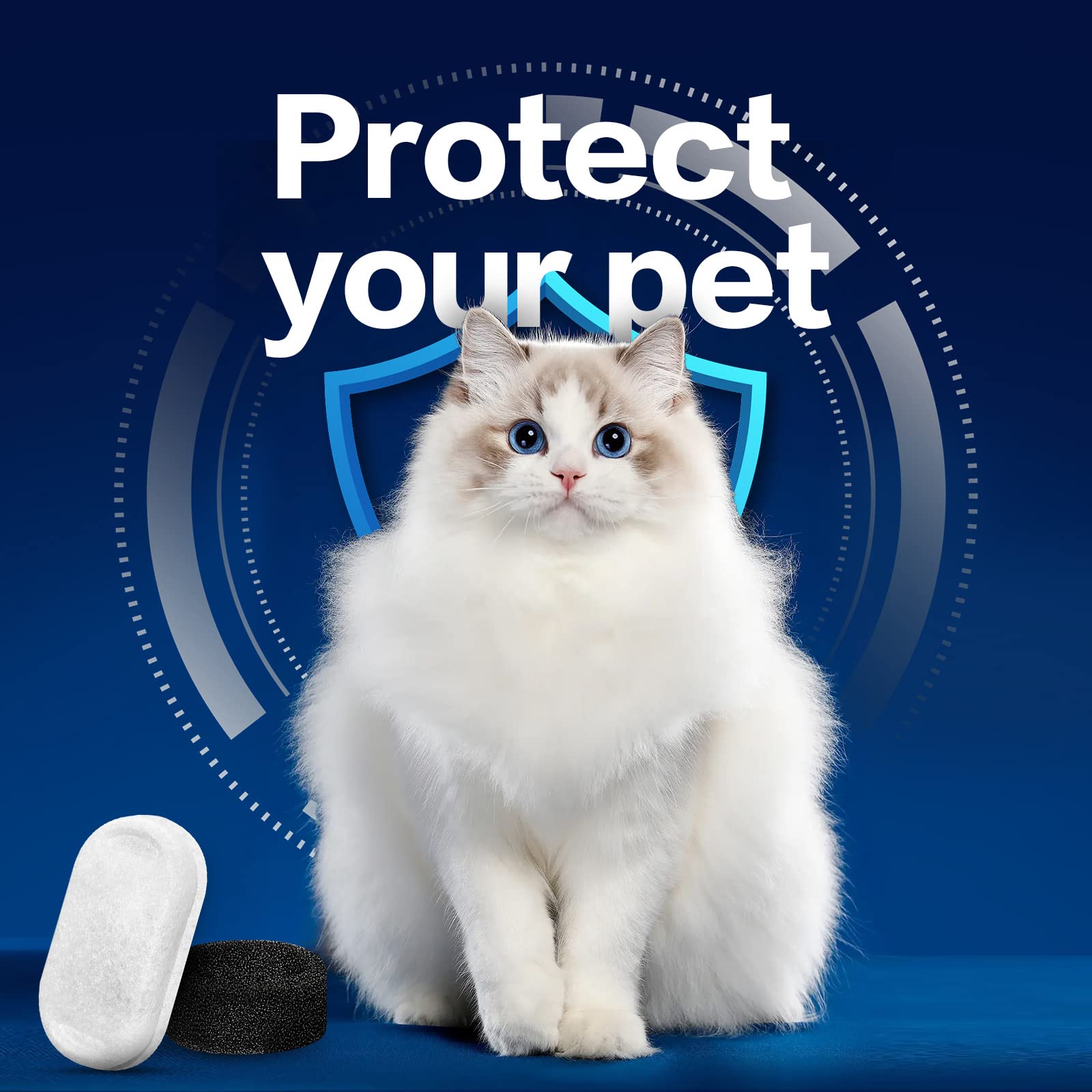 Tomxcute Cat Water Fountain Filters For 108Oz/3.2L And 135Oz/4.0L Adjustable Water Flow Cat Water Fountain