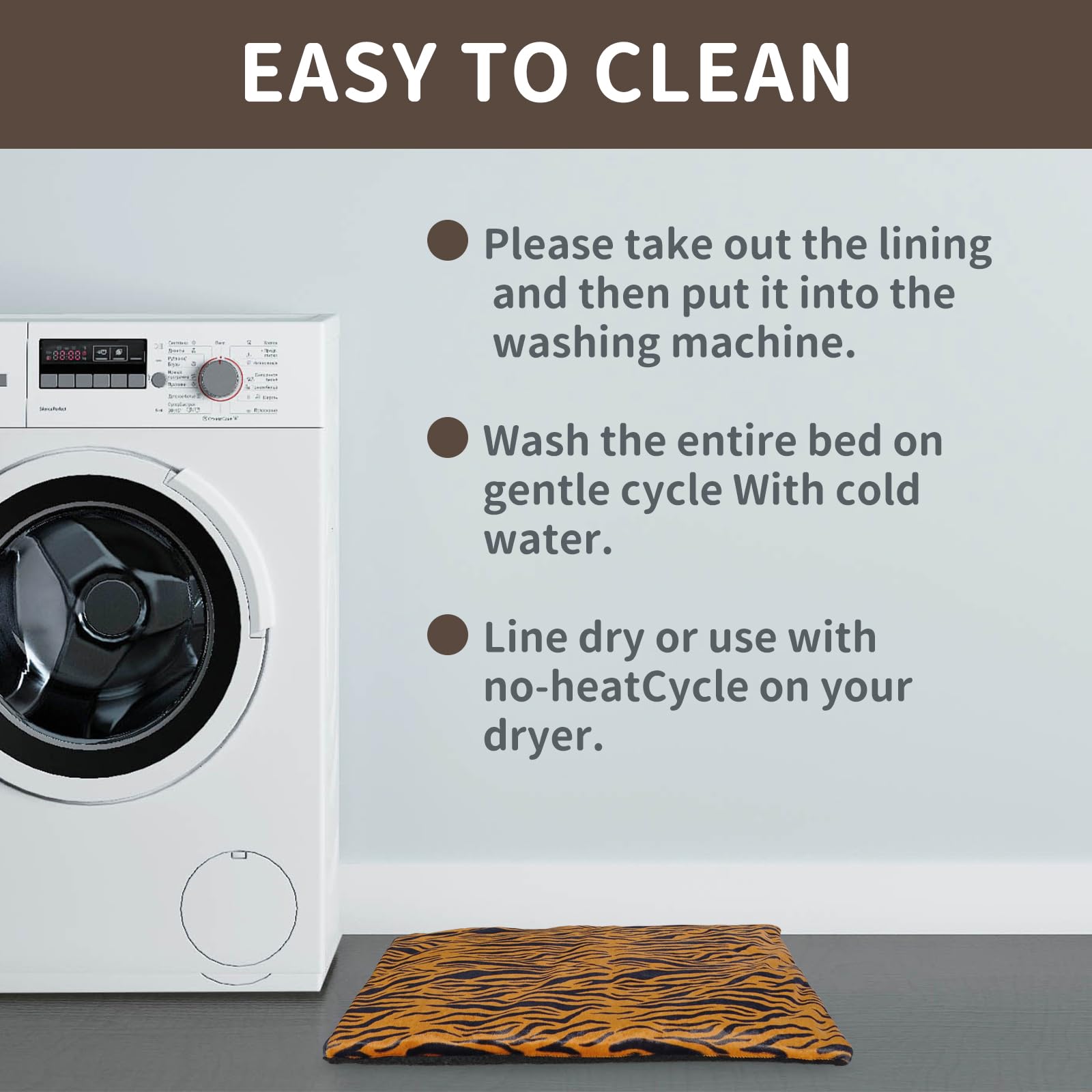 Aupetek Self-Warming Cat Bed Indoor/Outdoor Super Soft Self Heating Pet Mat Washable Thermal Pad For Cat & Dog