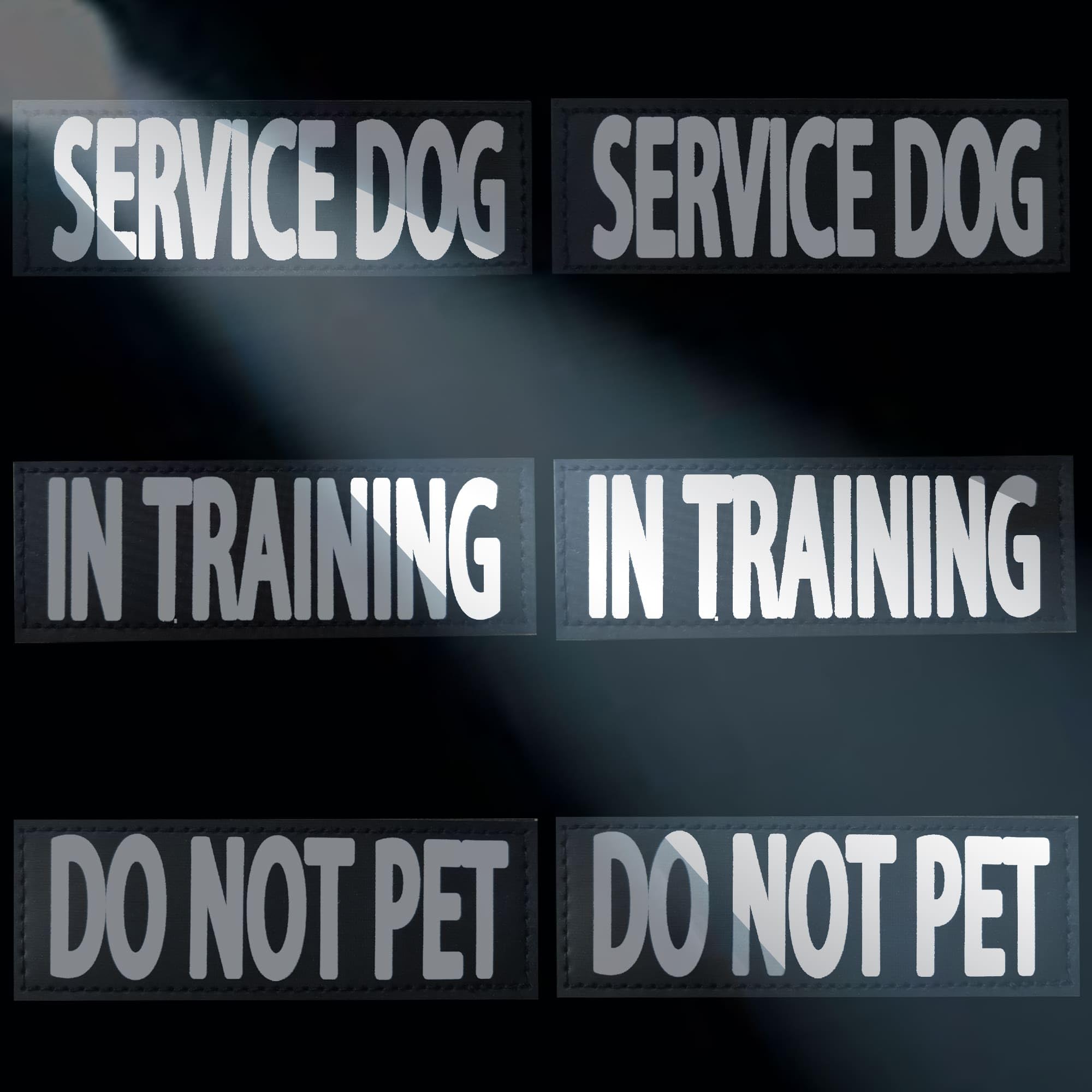 Pawistapal 6 Pack Reflective Service Dog Patches, In Training Patches With Hook And Loop, Removable Do Not Pet Dog Patches For H