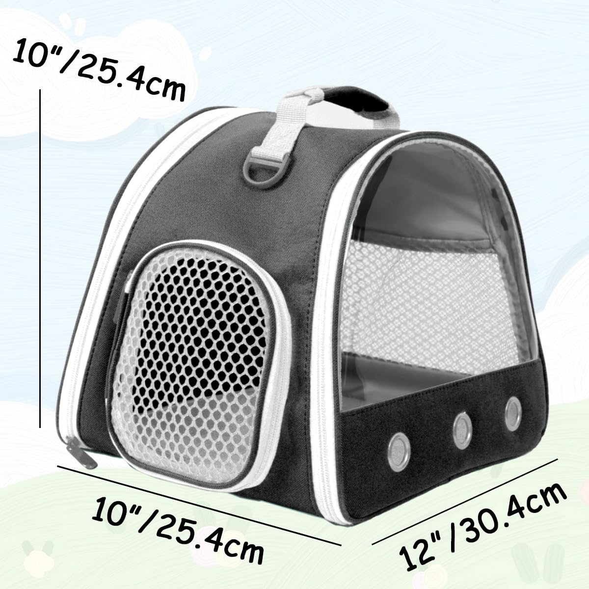 Guinea Pig Carrier, Portable Small Animal Carrier With Clear Front Window For Guinea Pig, Bunny Rat Bird Bearded Dragon Squirrel
