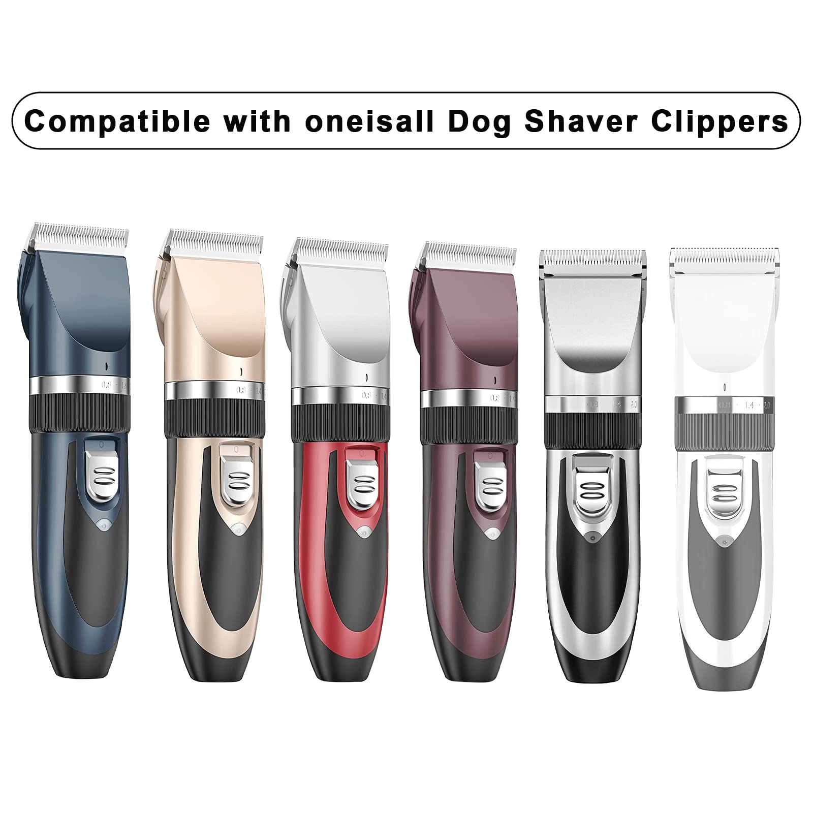 Dodaer 2 Pack Replacement Blade Compatible With Oneisall Low Noise Dog Clippers, Made Of Ceramic Blade & Stainless Steel Blade