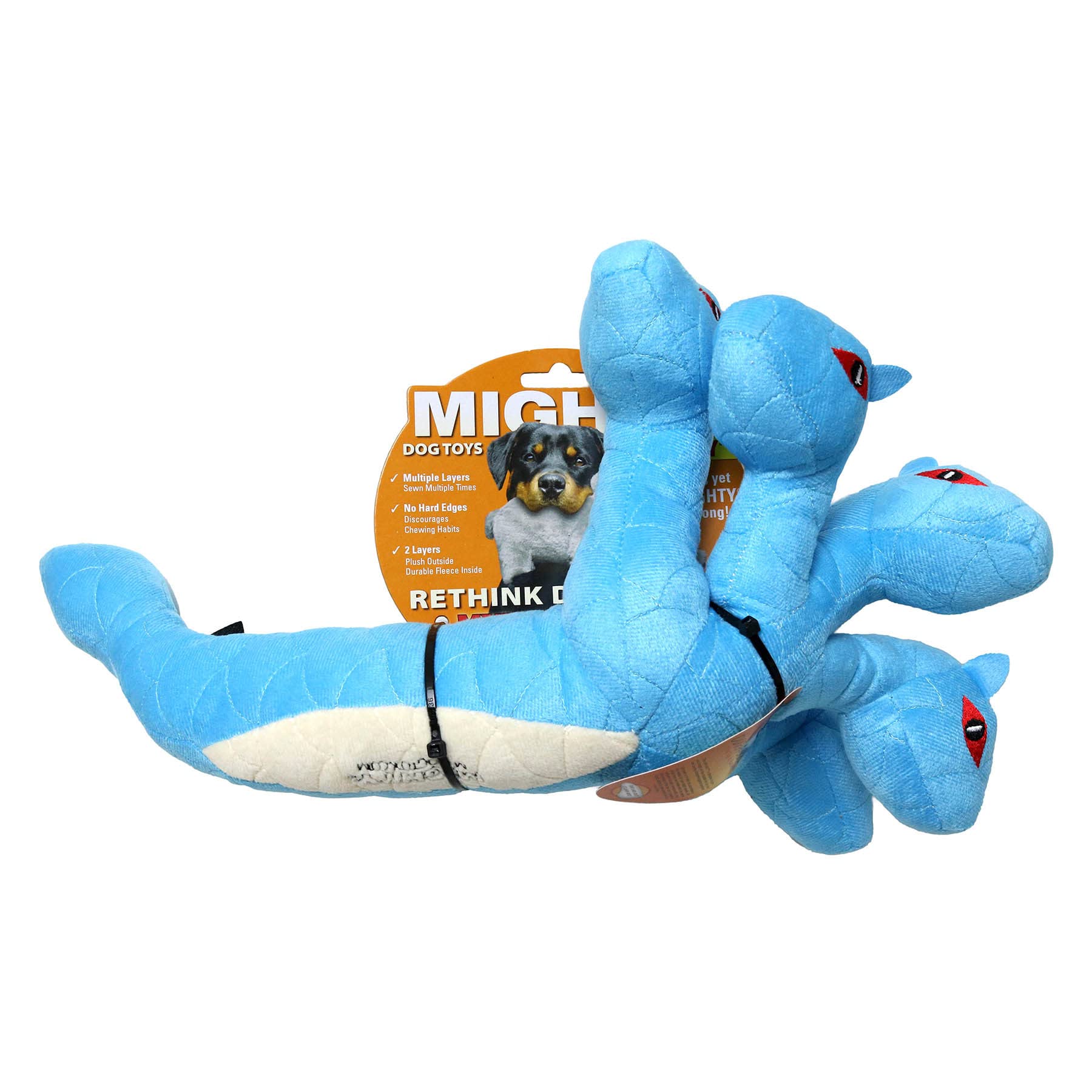 Mighty- Hydra Dragon- Squeaker-Multiple Layers. Made Durable, Strong & Tough. Interactive Play (Tug, Toss & Fetch). Machine Washable & Floats