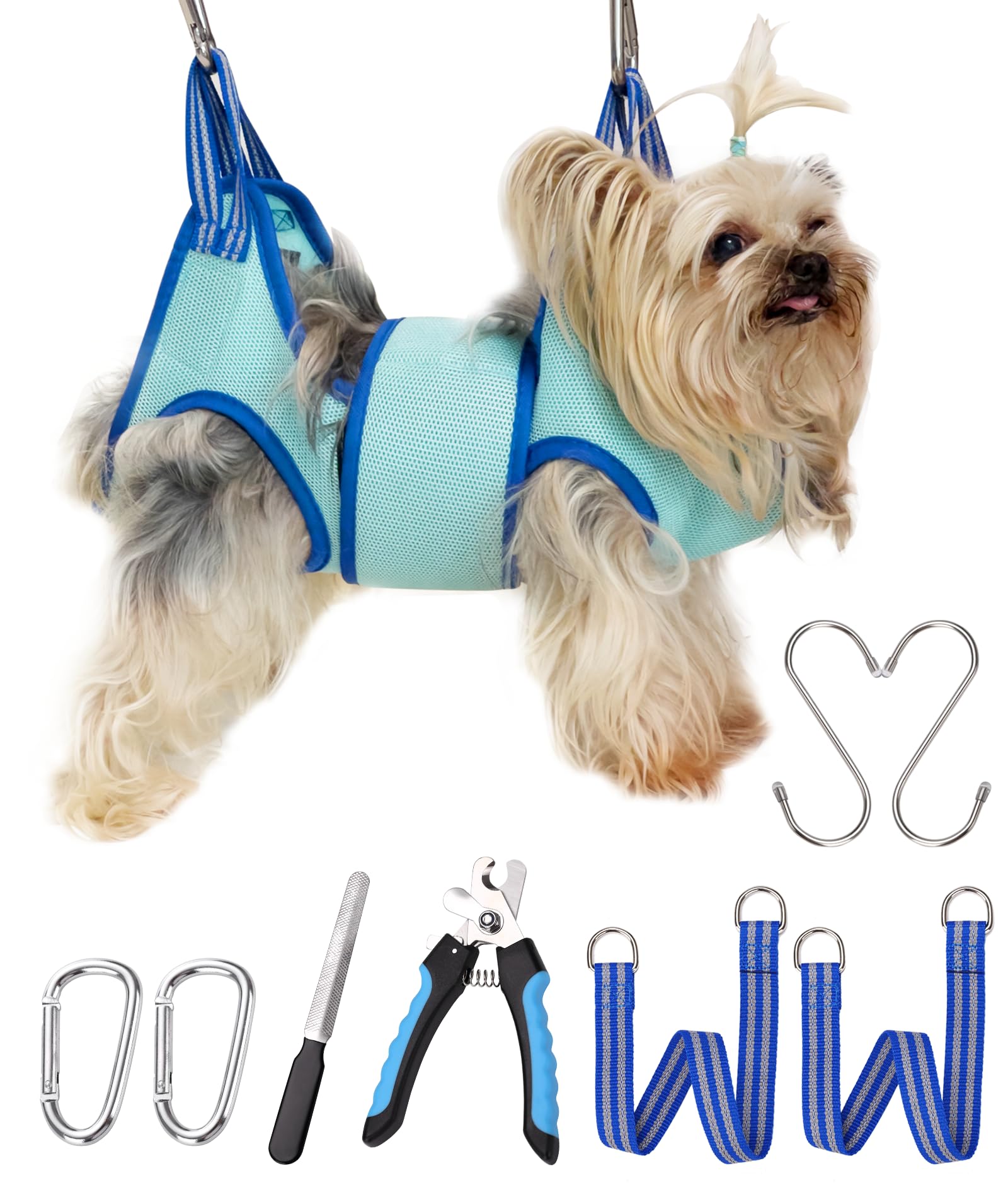 Kkiimatt Dog Grooming Hammock, 2023 New Edition Extra Small Dog Hanging Harness Holder For Nail Clipping,Dog Nail Trimming Hammo