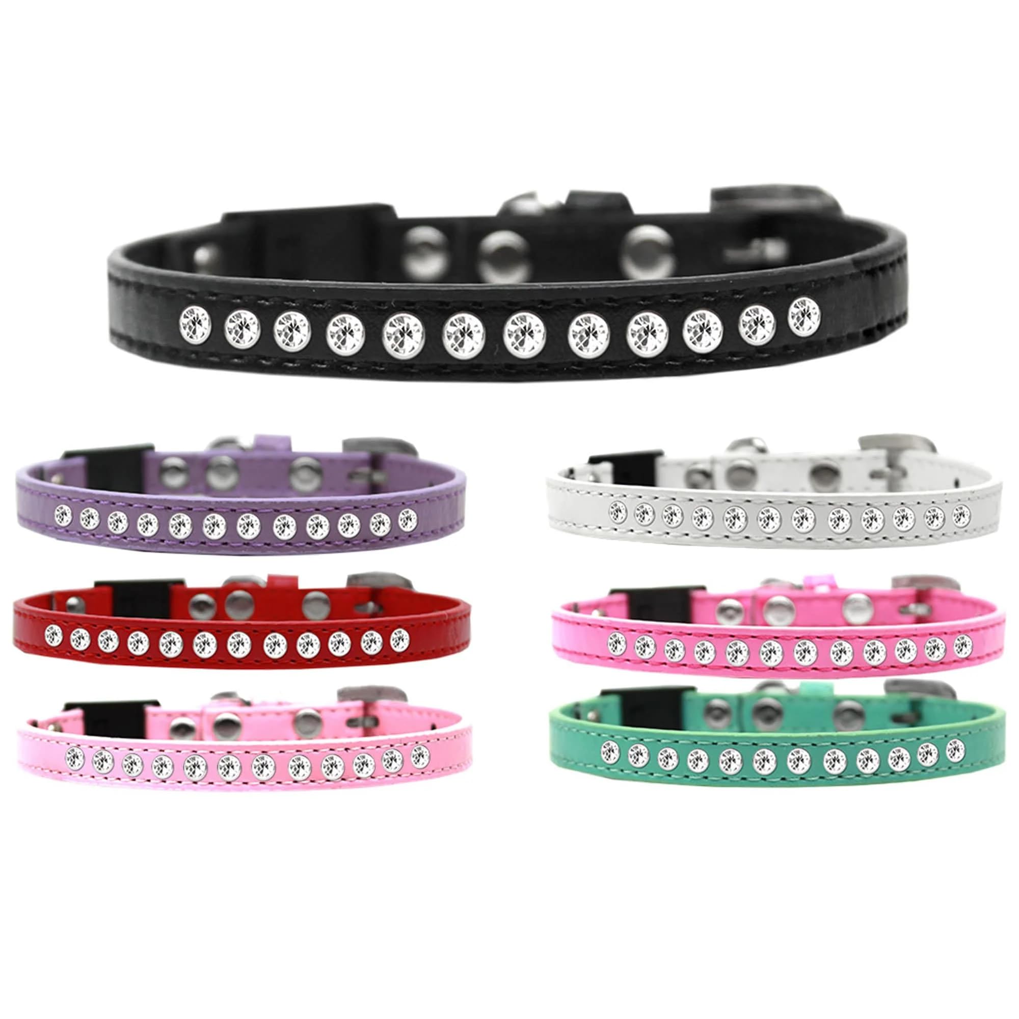 Breakaway Cat Collar, Clear Jewel Red 14