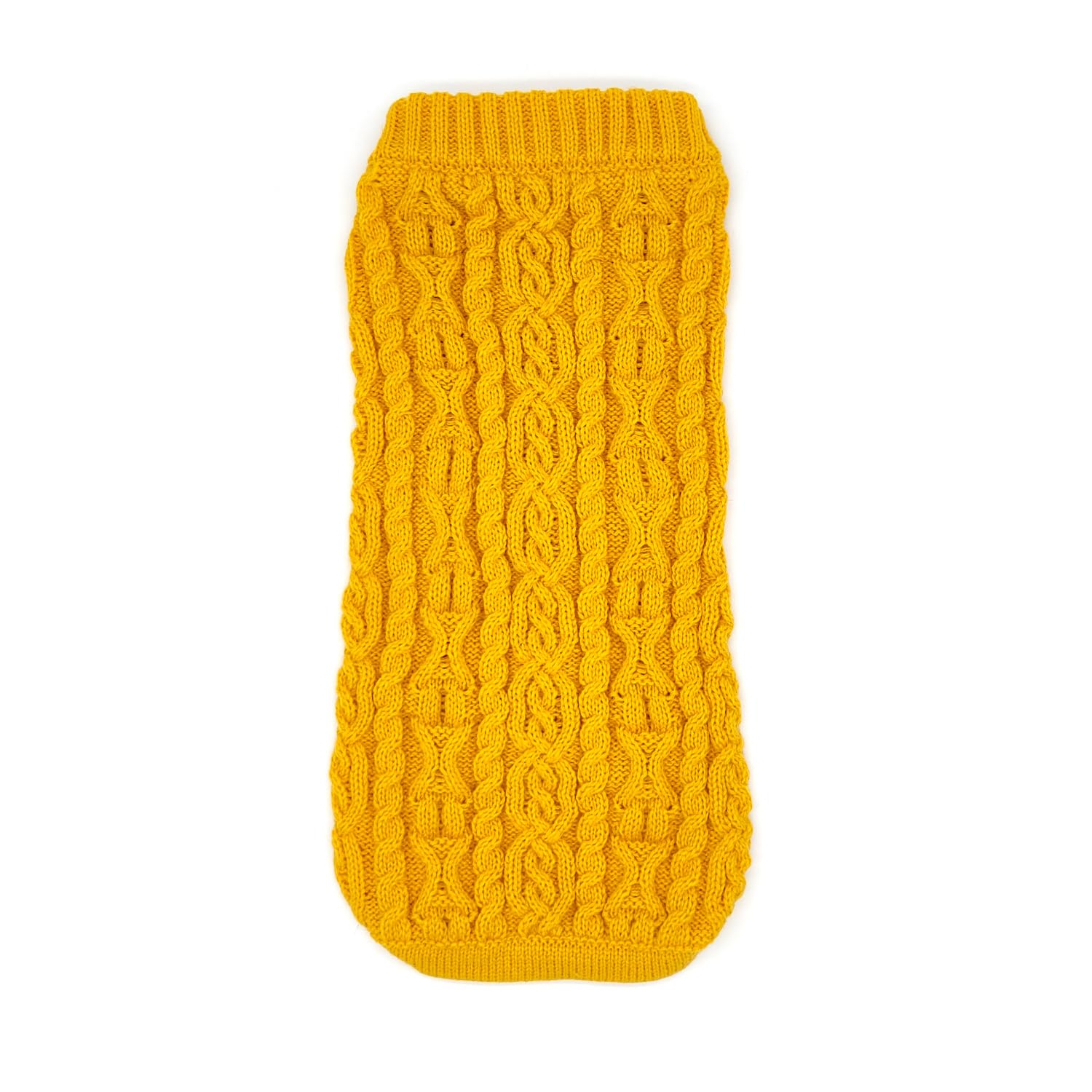 Knitted Warm Cat Clothes, Fall Winter Soft Pet Coat Sweater, Thermal Knitwear Apparel For Cats, Yellow (Small)