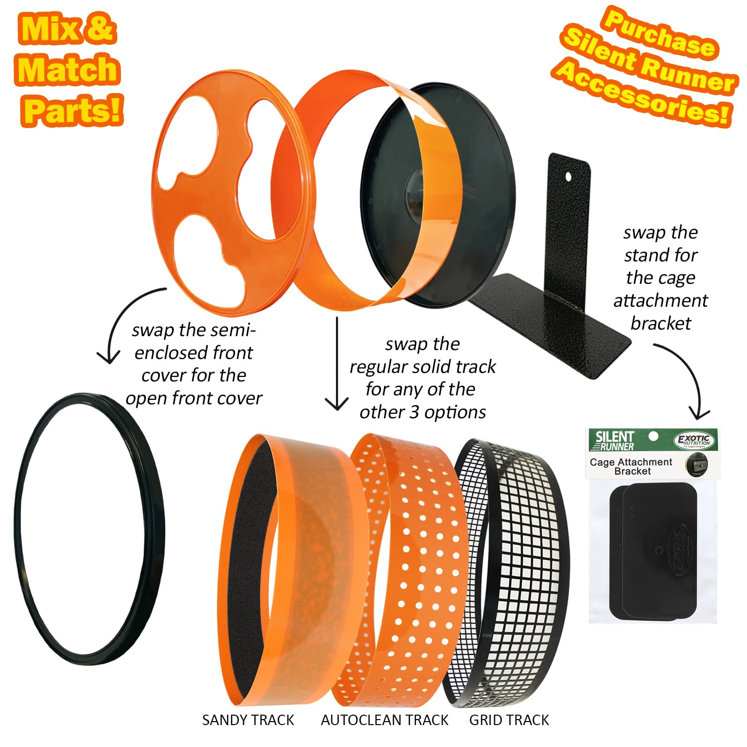 Sandy Track - For Orange Silent Runner 12'' Regular - Textured Nail Trimming Track For Pet Exercise Wheel