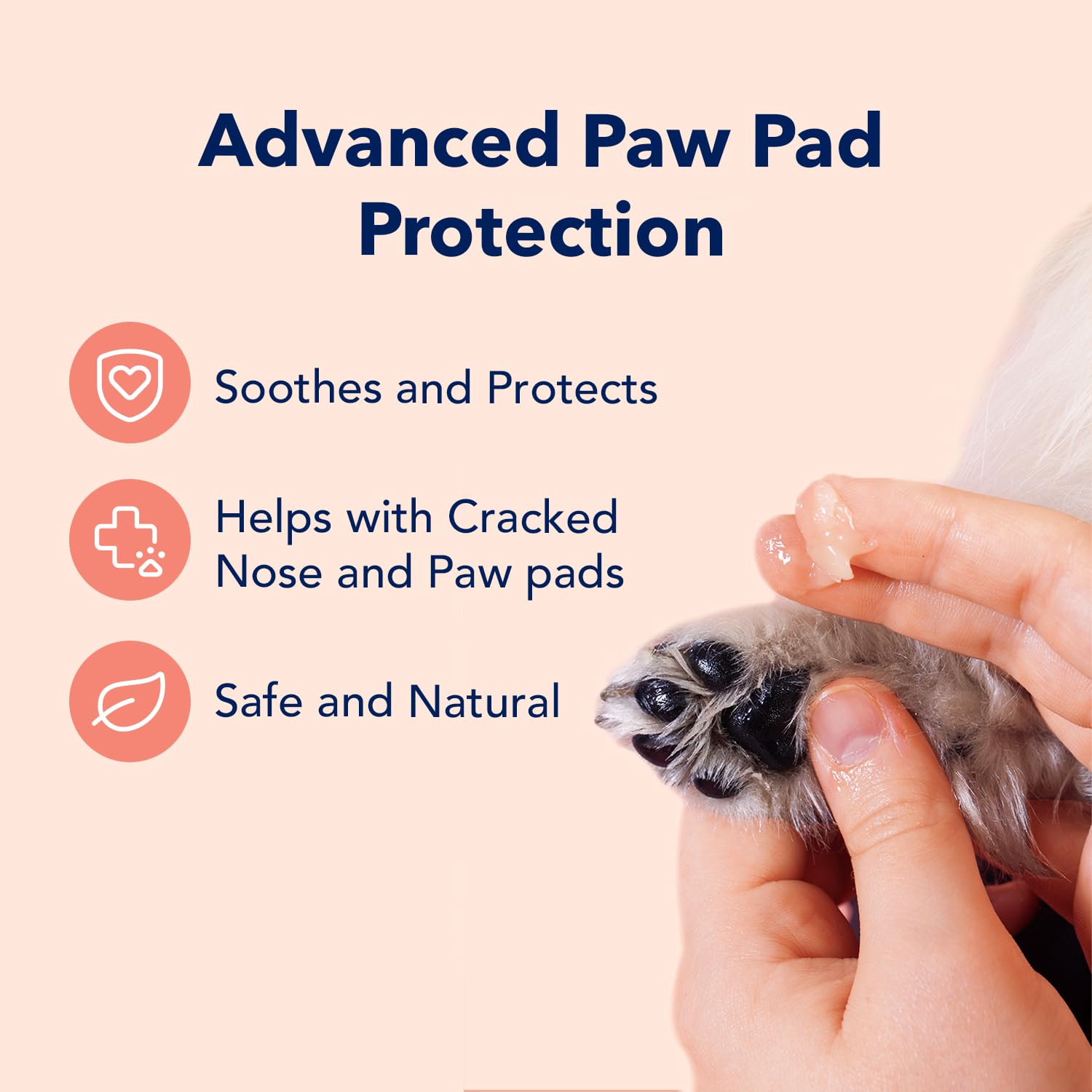 Vets Preferred Paw Balm Pad Protector for Dogs - Dog Paw Balm Soother - Heals, Repairs and Moisturizes Dry Noses and Paws - Idea