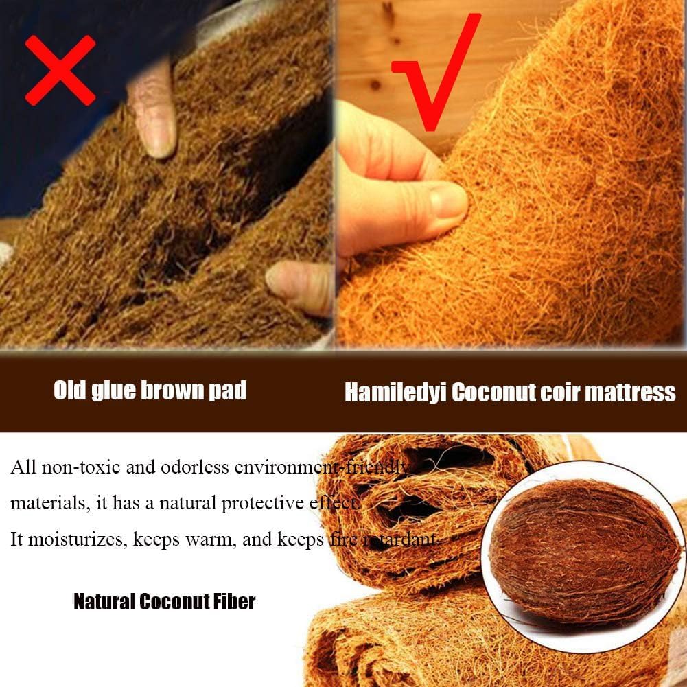 Hamiledyi Reptile Carpet 157'' L X 16'' W Natural Coconut Fiber Tortoise Carpet Mat For Pet Terrarium Liner Reptile Supplies For