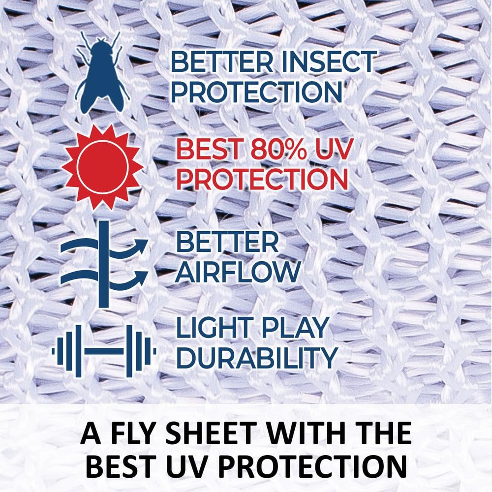 Schneiders Soft Interlock Mesh Ii Horse Fly Sheets | Superior Uv & Insect Protection | Versatile Euro Fit Option | Reflective Sa