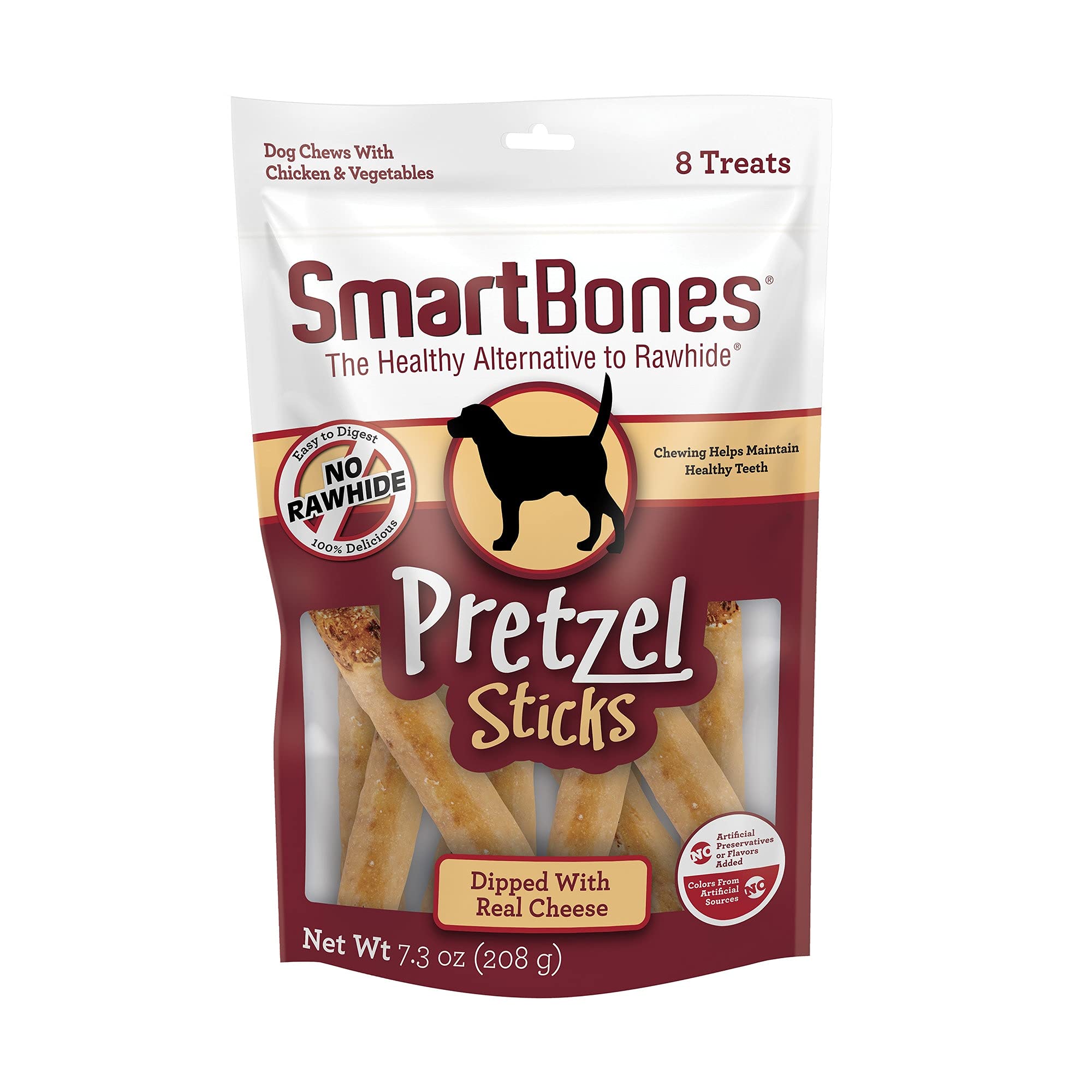SmartBones No Artificial Colors or Preservatives Pretzel-Style Chews, Treat Your Dog to a Fun Shapped Rawhide-Free Chew 8 Count 