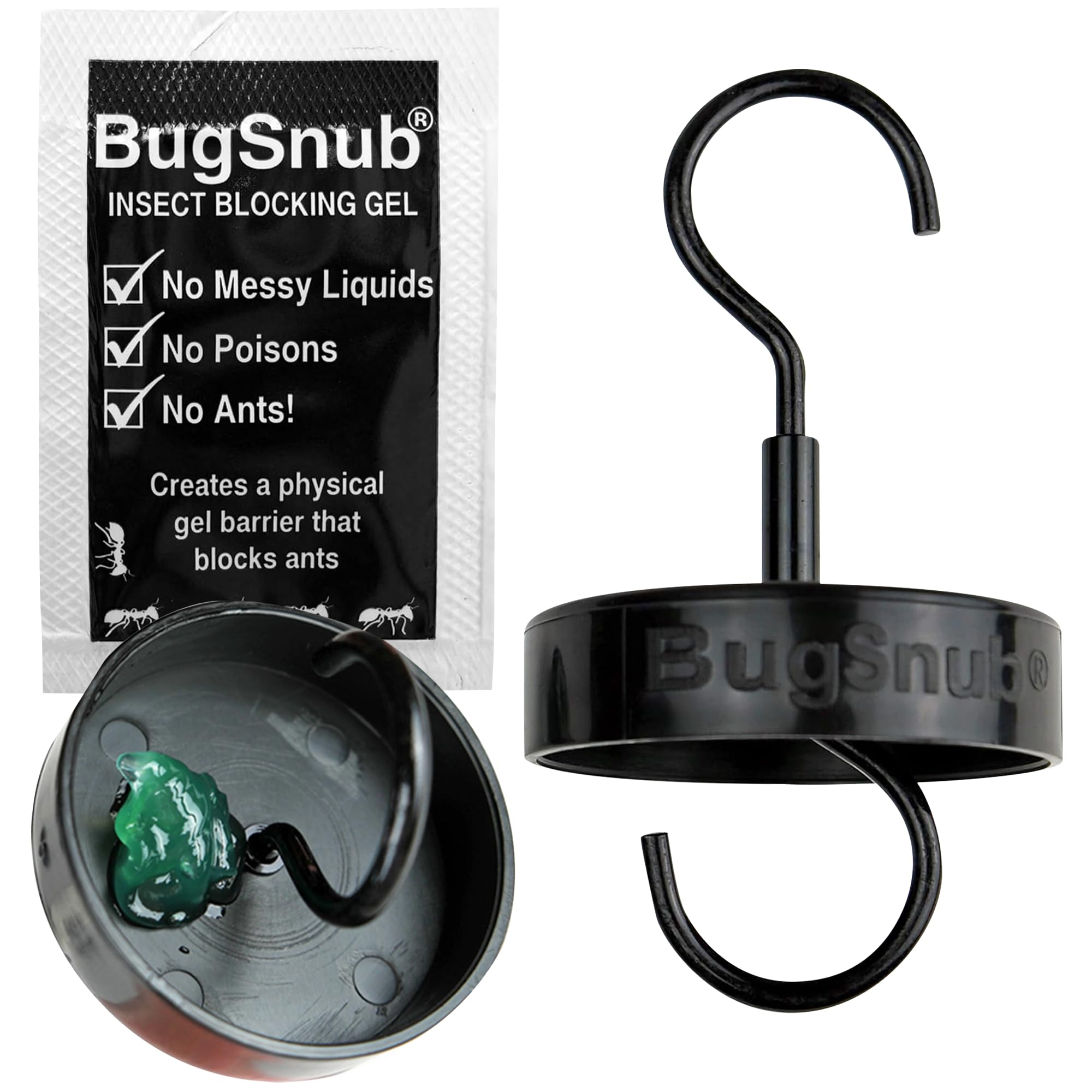 BugSnub Hanging Ant Guard with Insect Blocking Gel - Ant Defense for Hummingbird Feeders, Food-Grade Ingredients, Unique Upside-