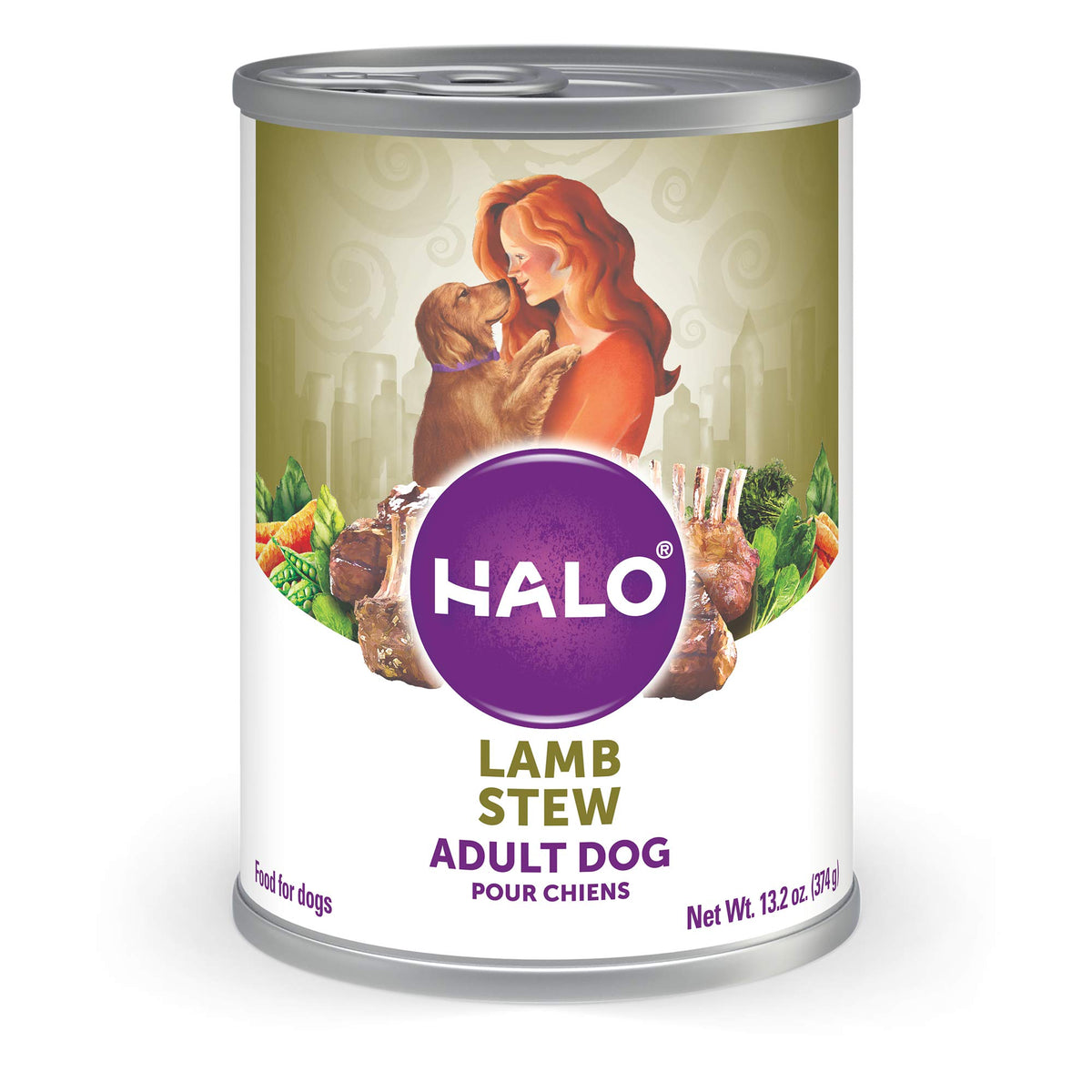 Halo Adult Dog Lamb Stew 13.2 Oz Can (Pack Of 6)
