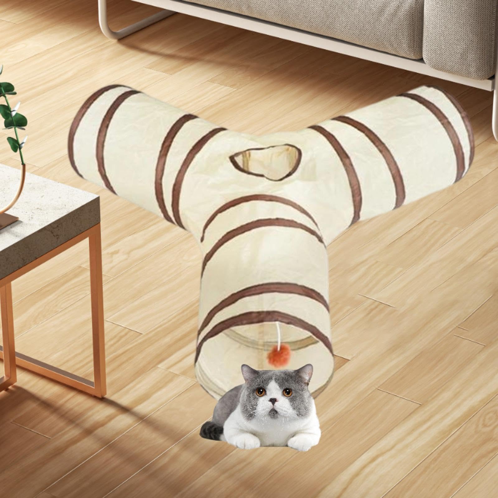 Zoomella Cat Tunnel Foldable Multifunctional Cat For Indoor Cats Kitten Training Y|Toys| Toys