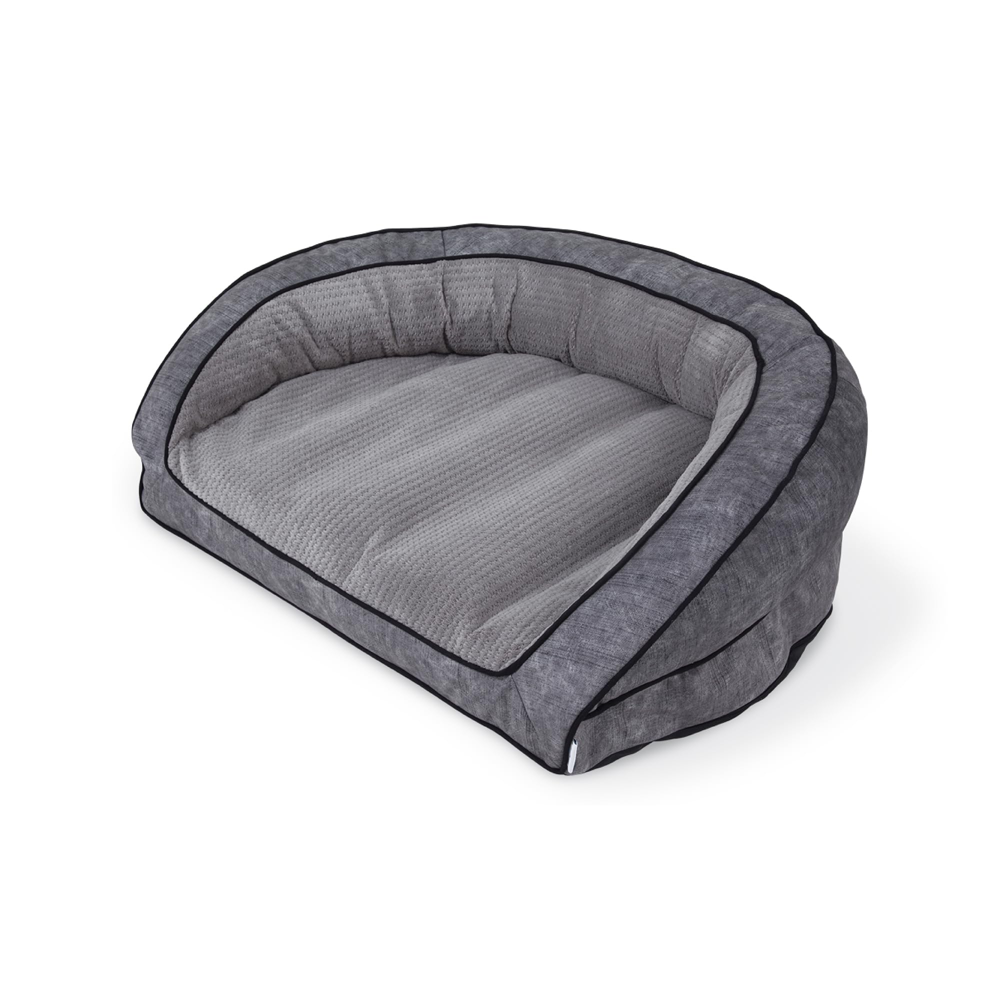 Petmate La-Z-Boy Harper Sofa Large Dog Bed Grey 43x35 Inches for Dogs up to 125lbs with Durable Removable Washable Cover