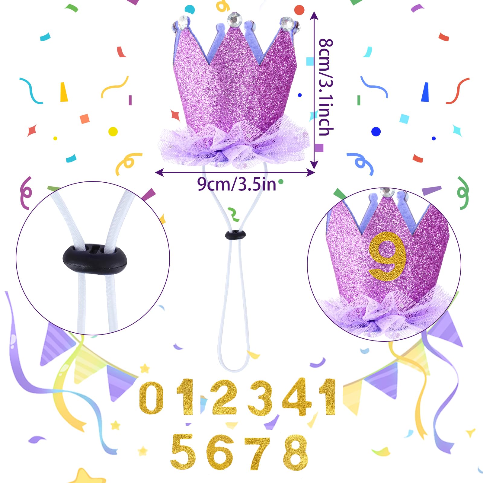 Hoyuwak Dog Birthday Party Supplies Girl Dog Birthday Bandana Tutu Set Cute Hat Bow Tie Set For Large Medium Small Dogs