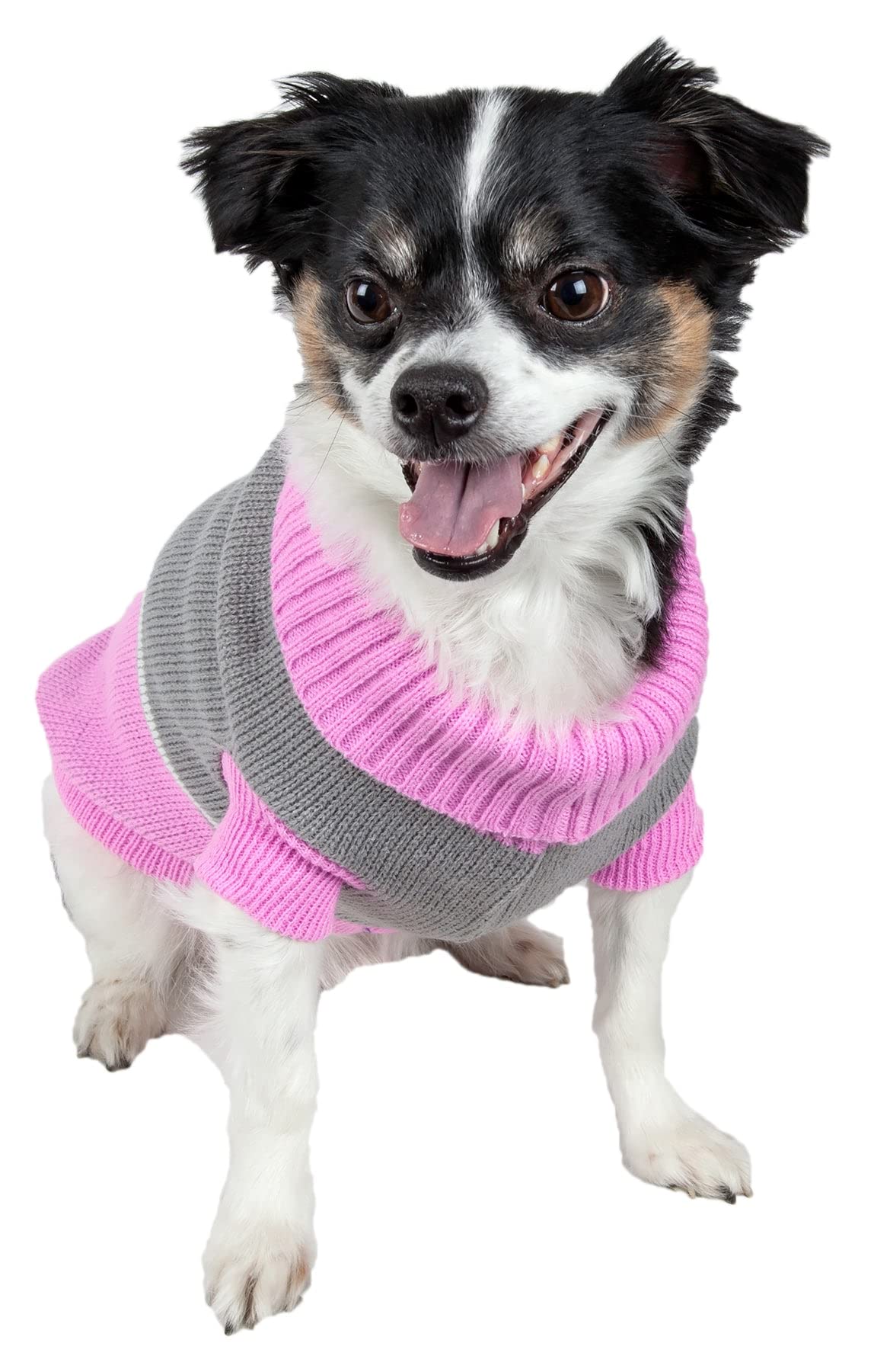 Pet Life  Snow Flake Pet Sweater - Designer Dog Sweater with Turtle Neck - Winter Dog Clothes Designed to Keep Warm