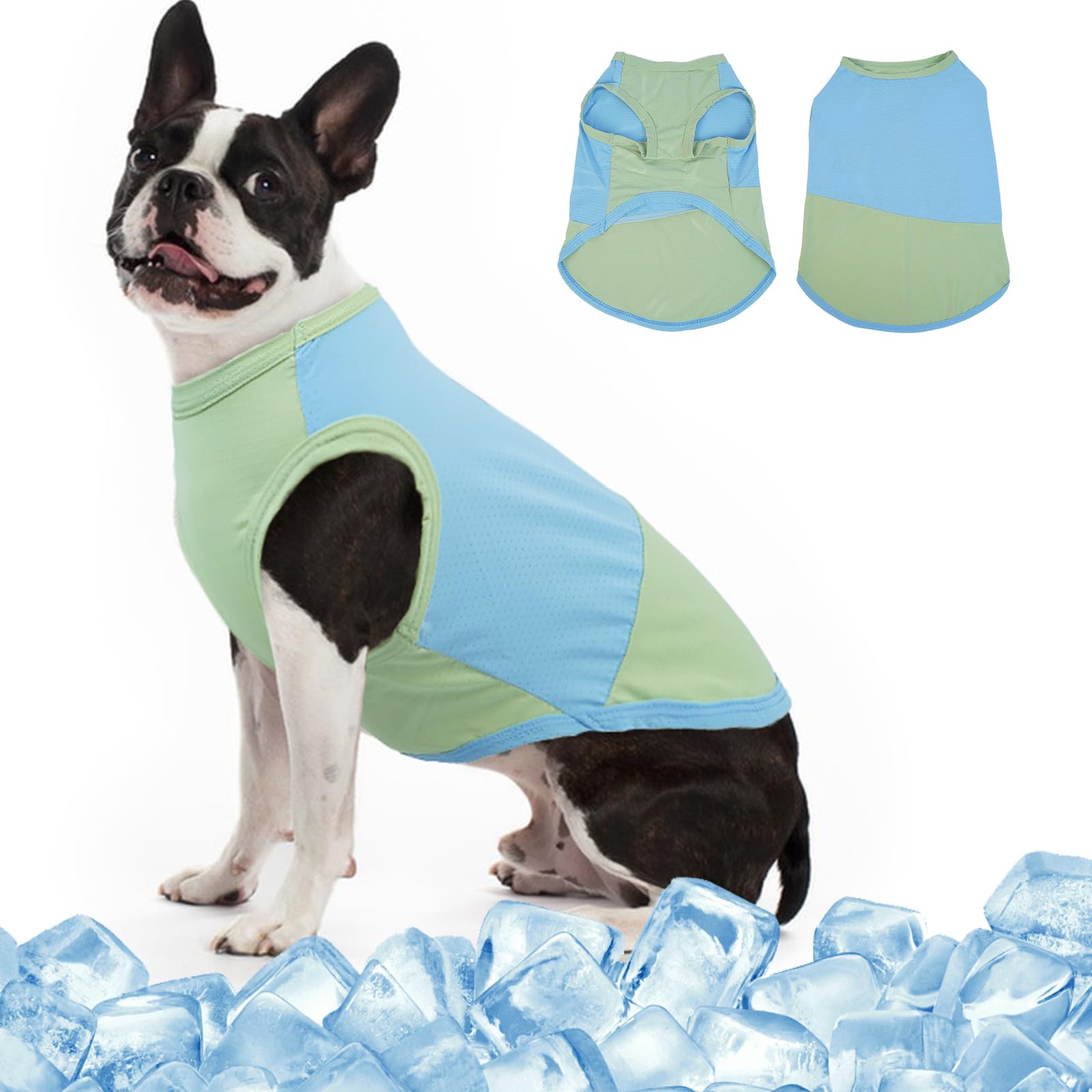 Migohi Dog Cooling Shirt, Lightweight Comfortable Clothes For Sensitive Skin, Breathable Dog Sleeveless Clothes, Walking, Park P