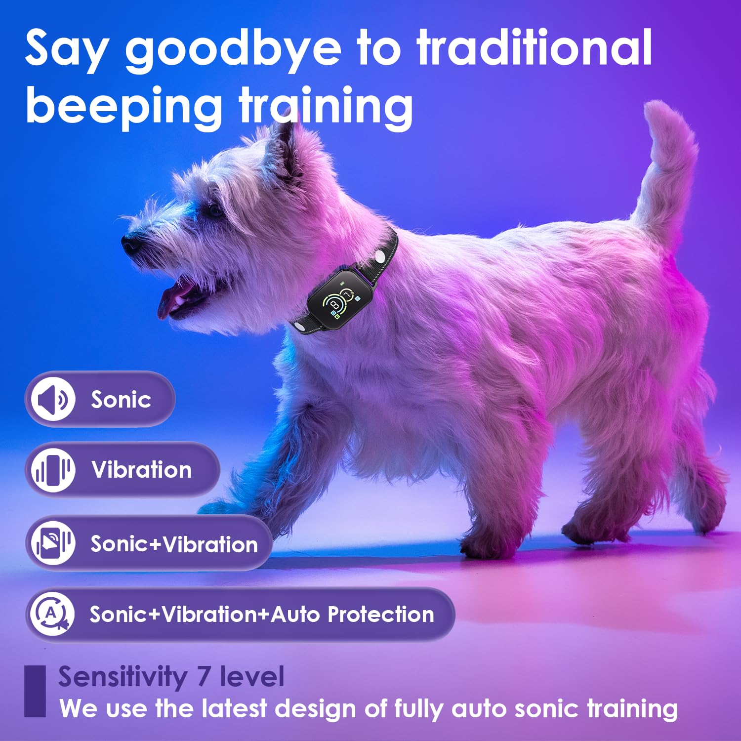 Dog Bark Collar,No Shock Rechargeable Smart Barking Collar For Small Medium Mini Dogs,Anti-Bark Collar For Small Dogs,Bark Colla