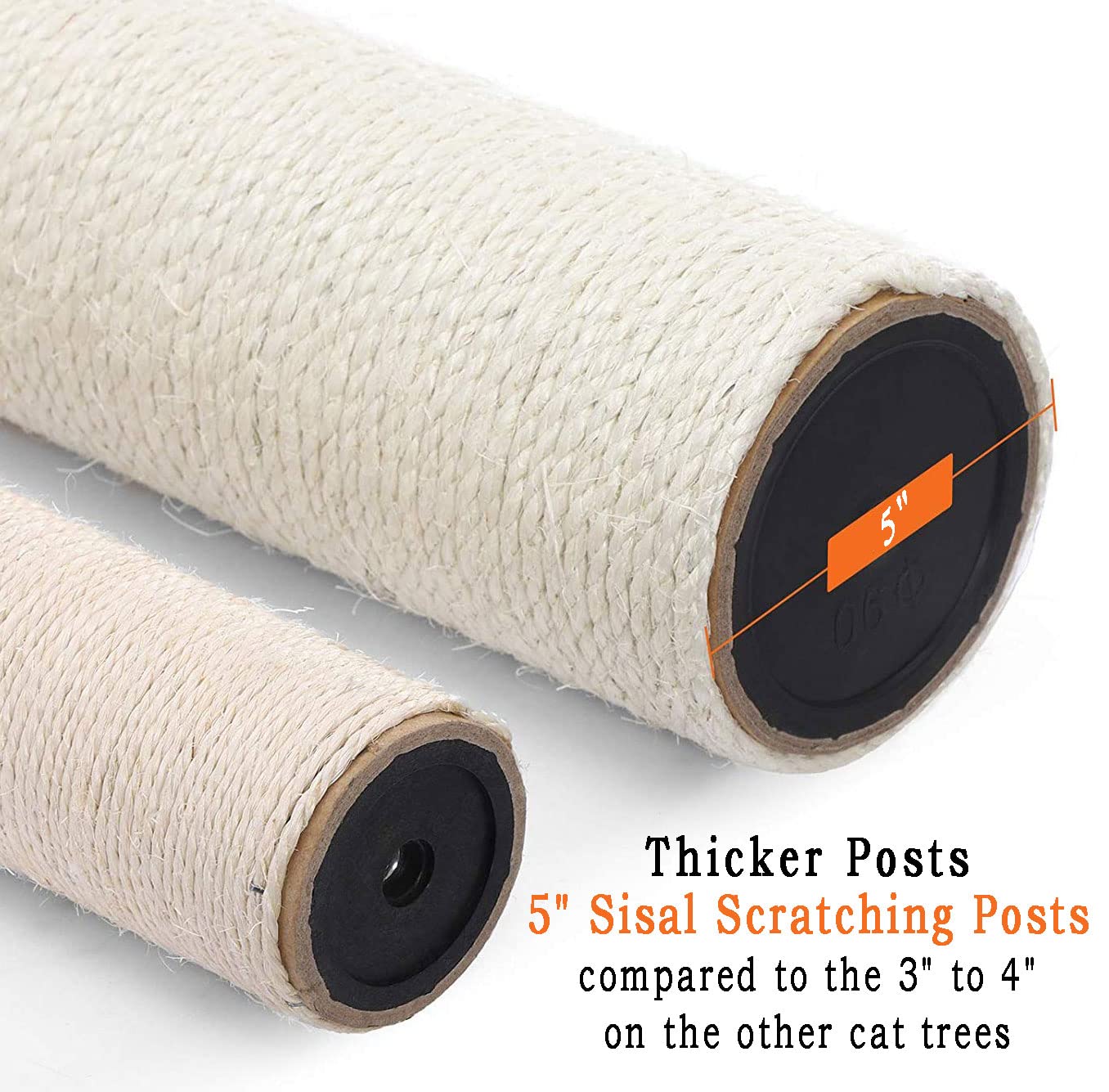 75'' Tall Cat Tree Tower With Condo And Green Leaves