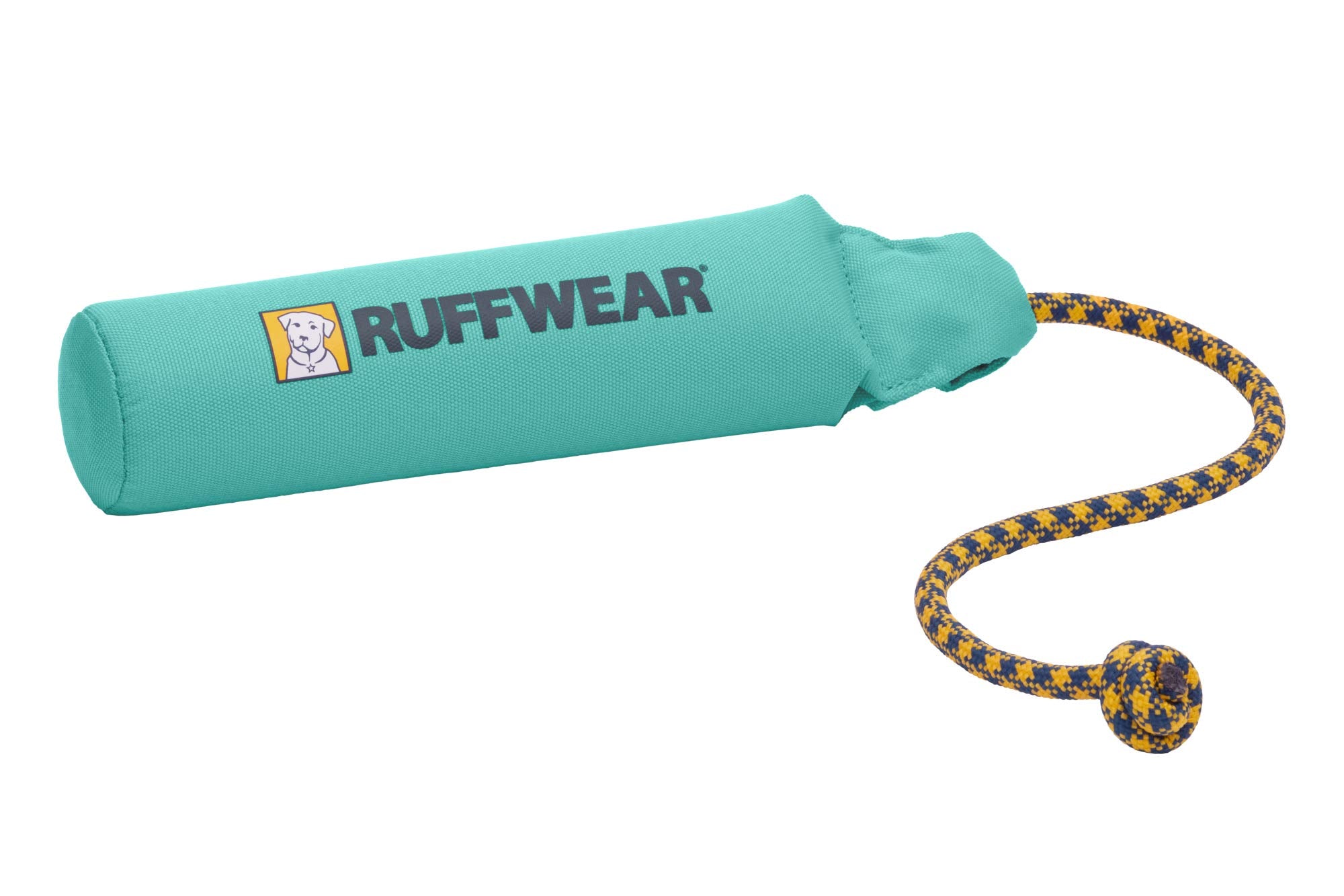 Ruffwear Lunker Throw Toy For Dogs - Durable, Soft Fabric Toy With Rope Handle For Fetch And Tug On Land & Water, Aurora Teal, M