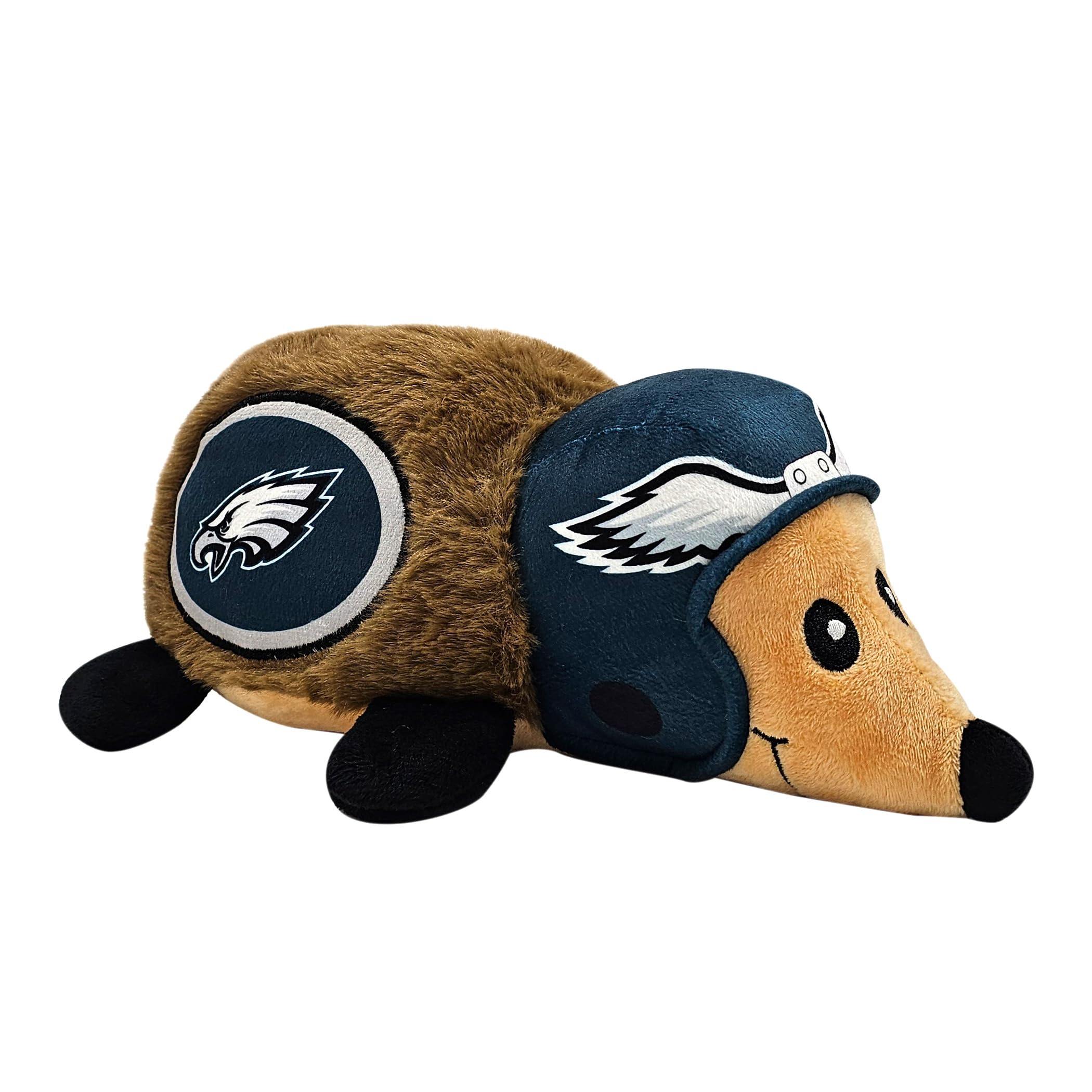 Pets First Plush Hedgehog Toy for Dogs & Cats, NFL Philadelphia Eagles, Squeaker Chew Toy, Interactive Soft Pet Toy, Model PHL-3744