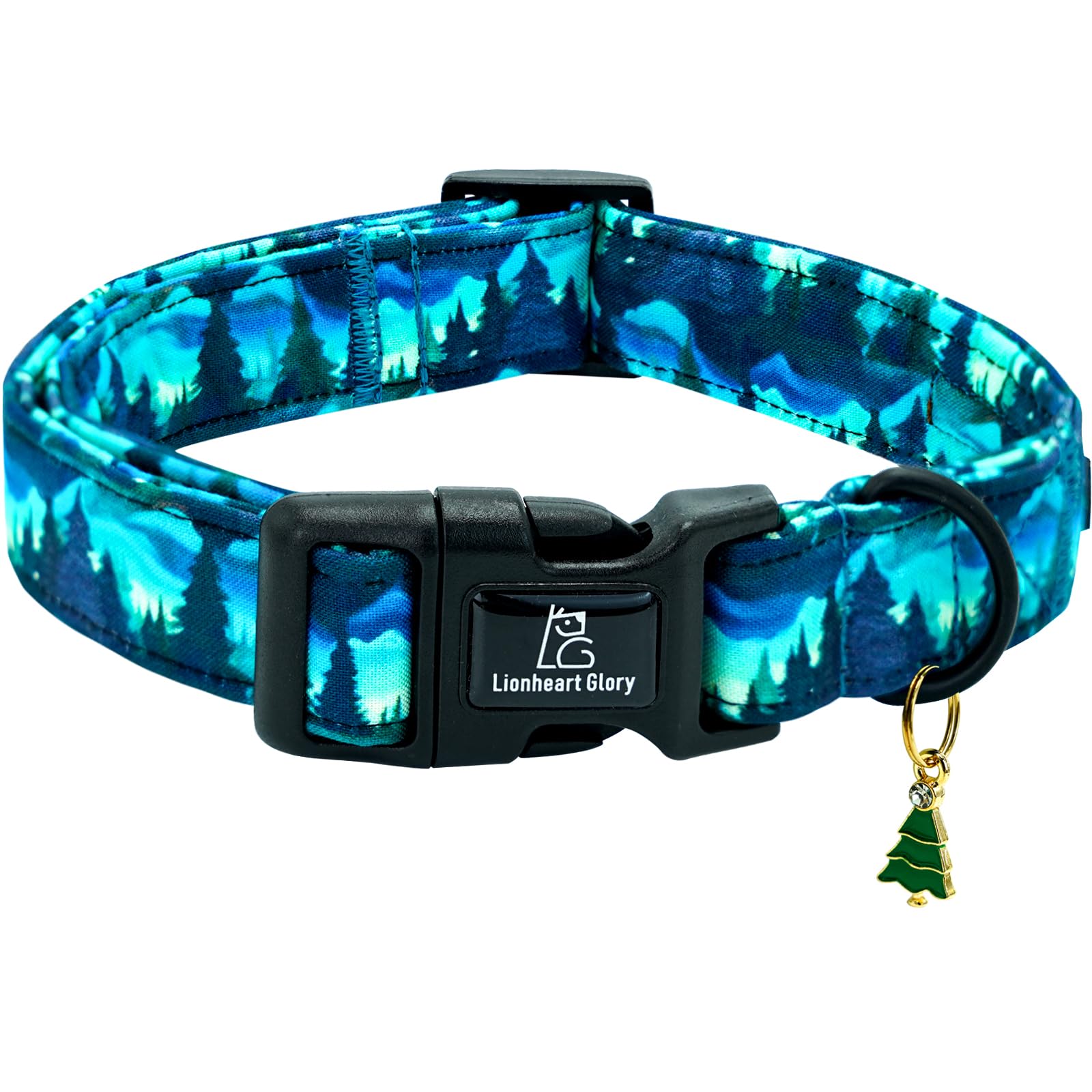 Lionheart Glory Dog Collar Green Cute Collar For Large Dogs Spring Summer Female Or Male Collars Pets Gift Adjustable Heavy-Duty